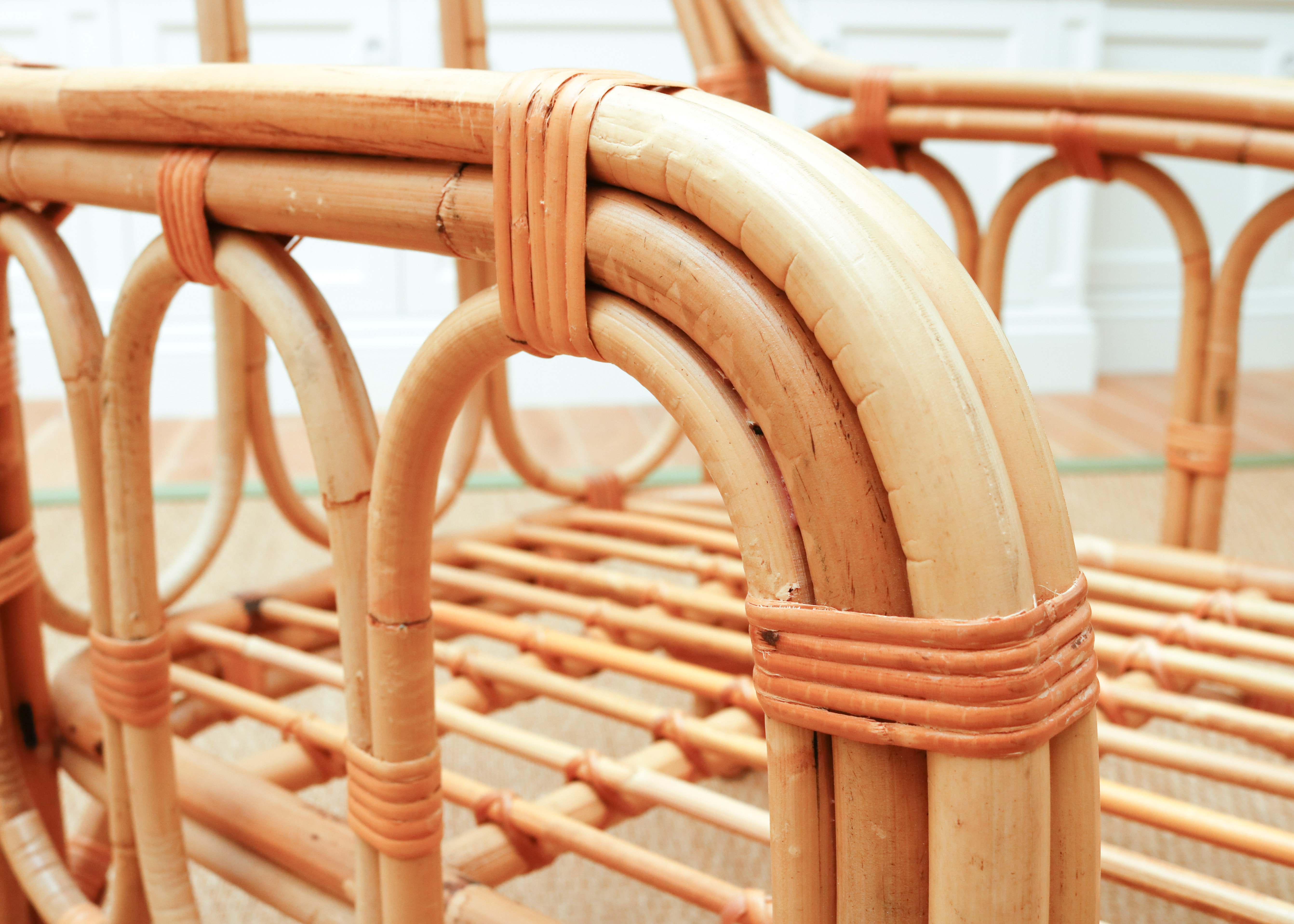 Rattan Chairs With Upholstered Cushions