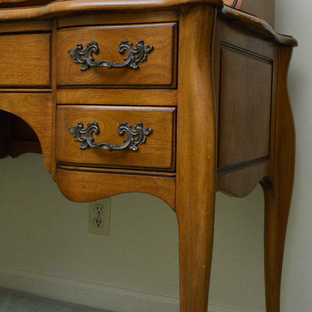 Vintage French Provincial Style Secretary Desk