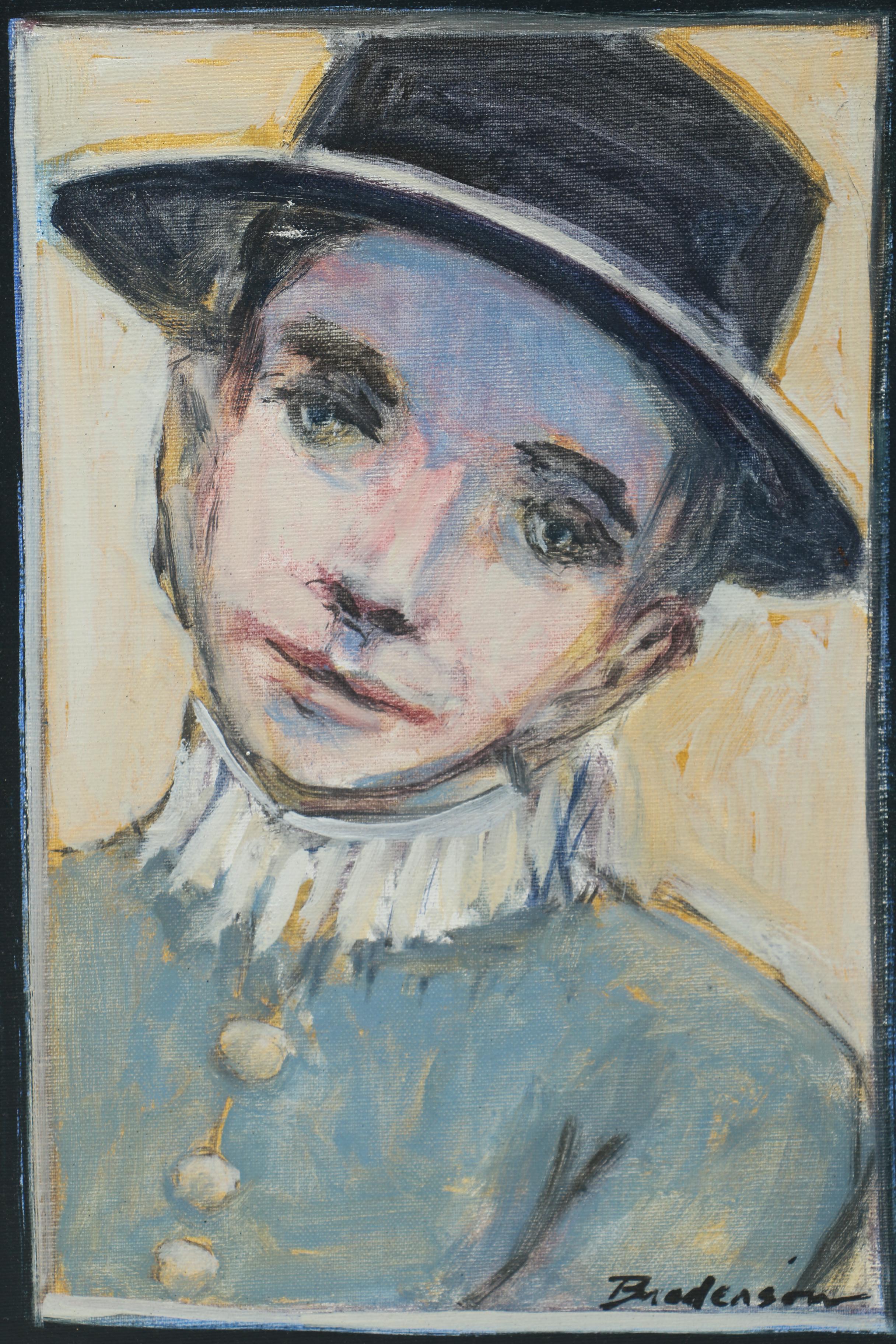 Robert Broderson Oil Painting on Canvas "Pierrot"