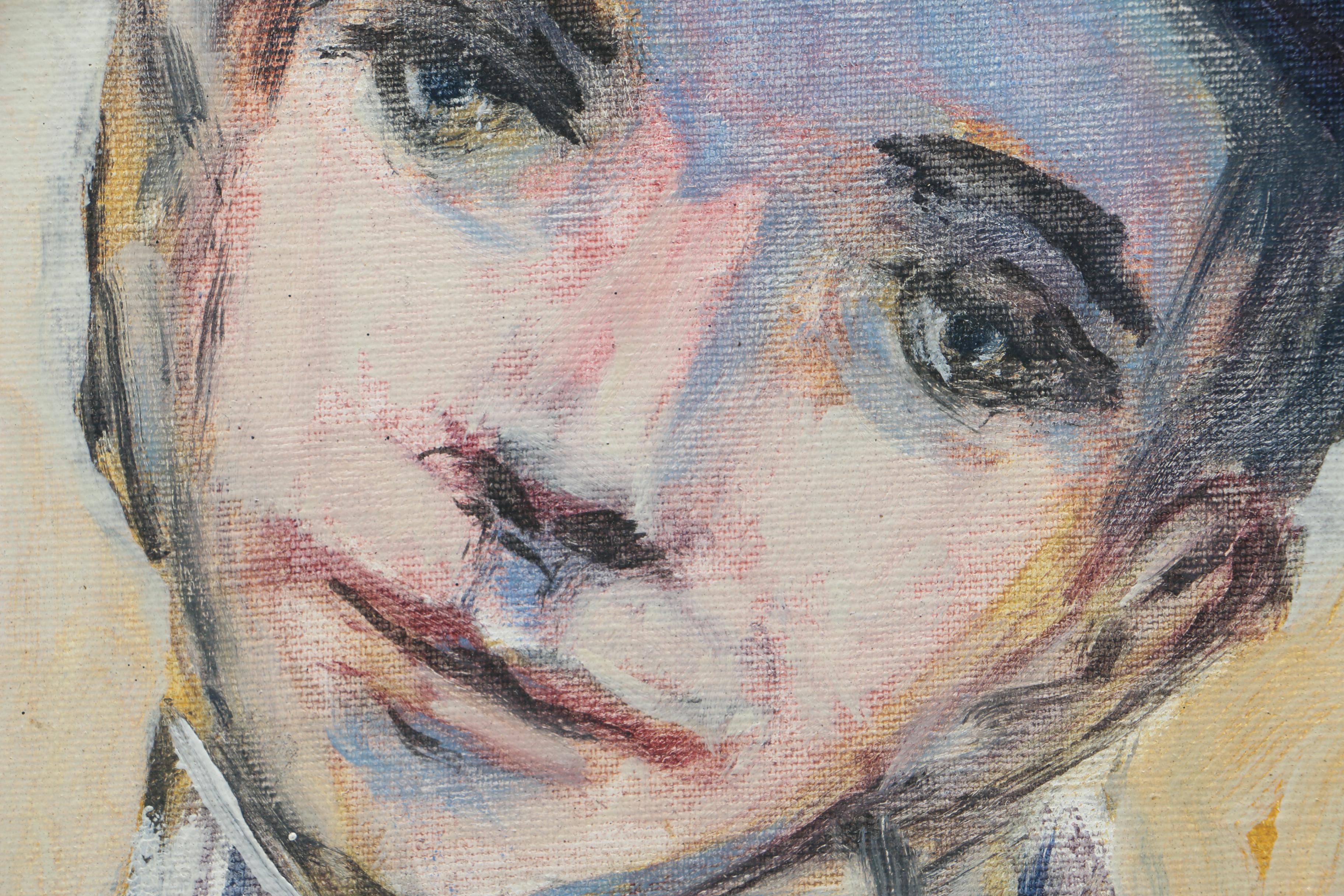 Robert Broderson Oil Painting on Canvas "Pierrot"