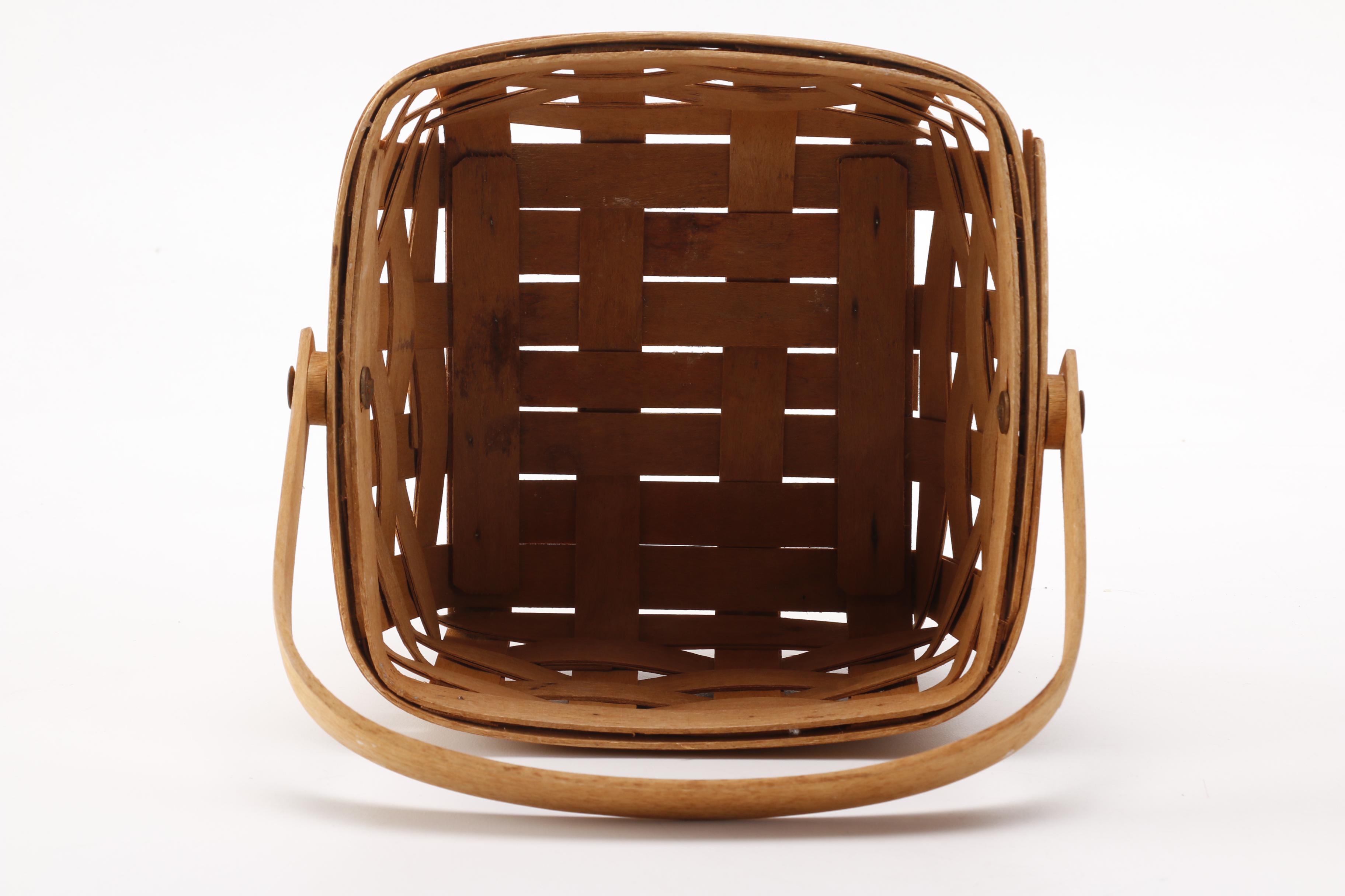 1990 Longaberger Berry Basket and Ceramic Crock