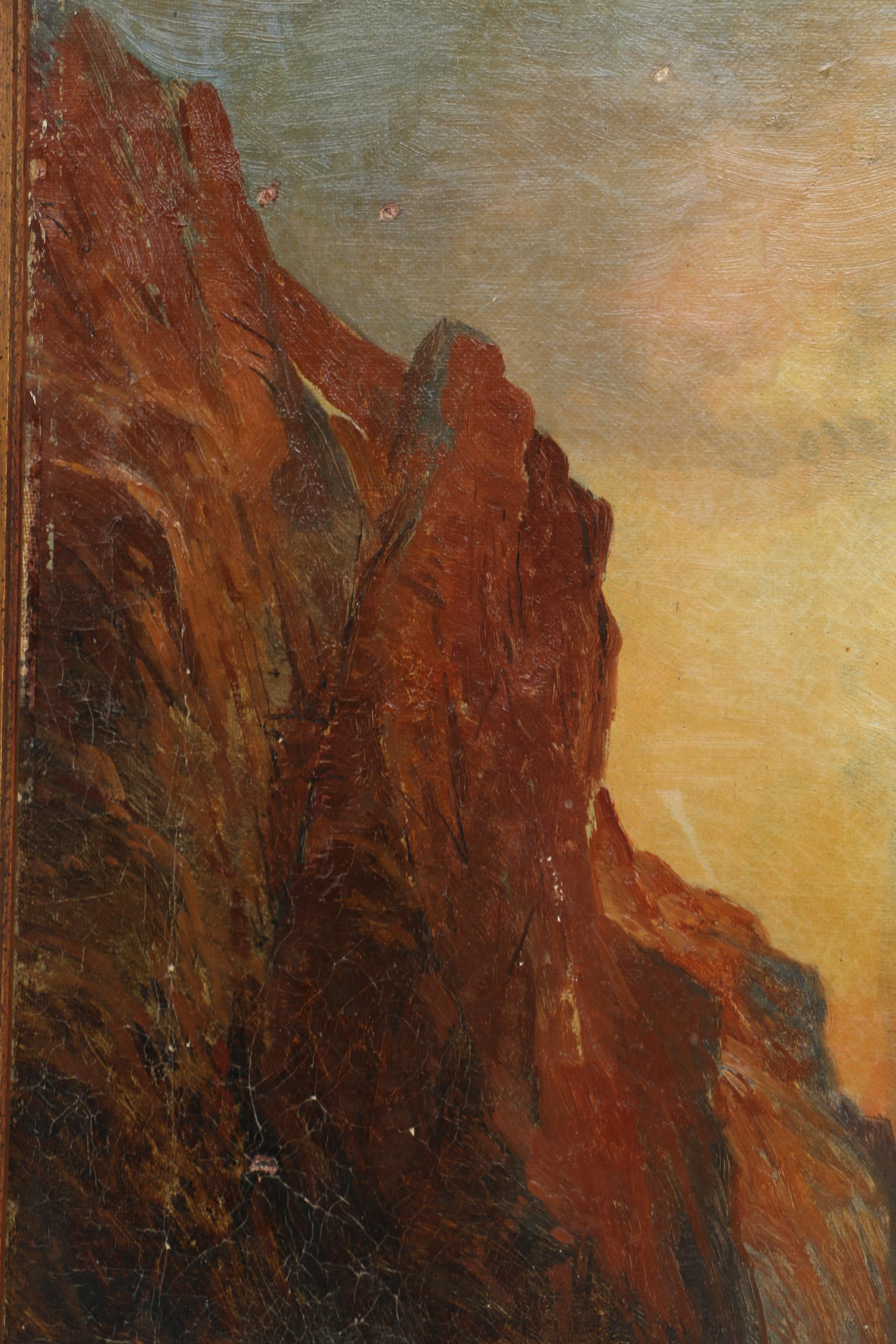 1887 Frank Clark Bromley Oil Painting "Seascape"