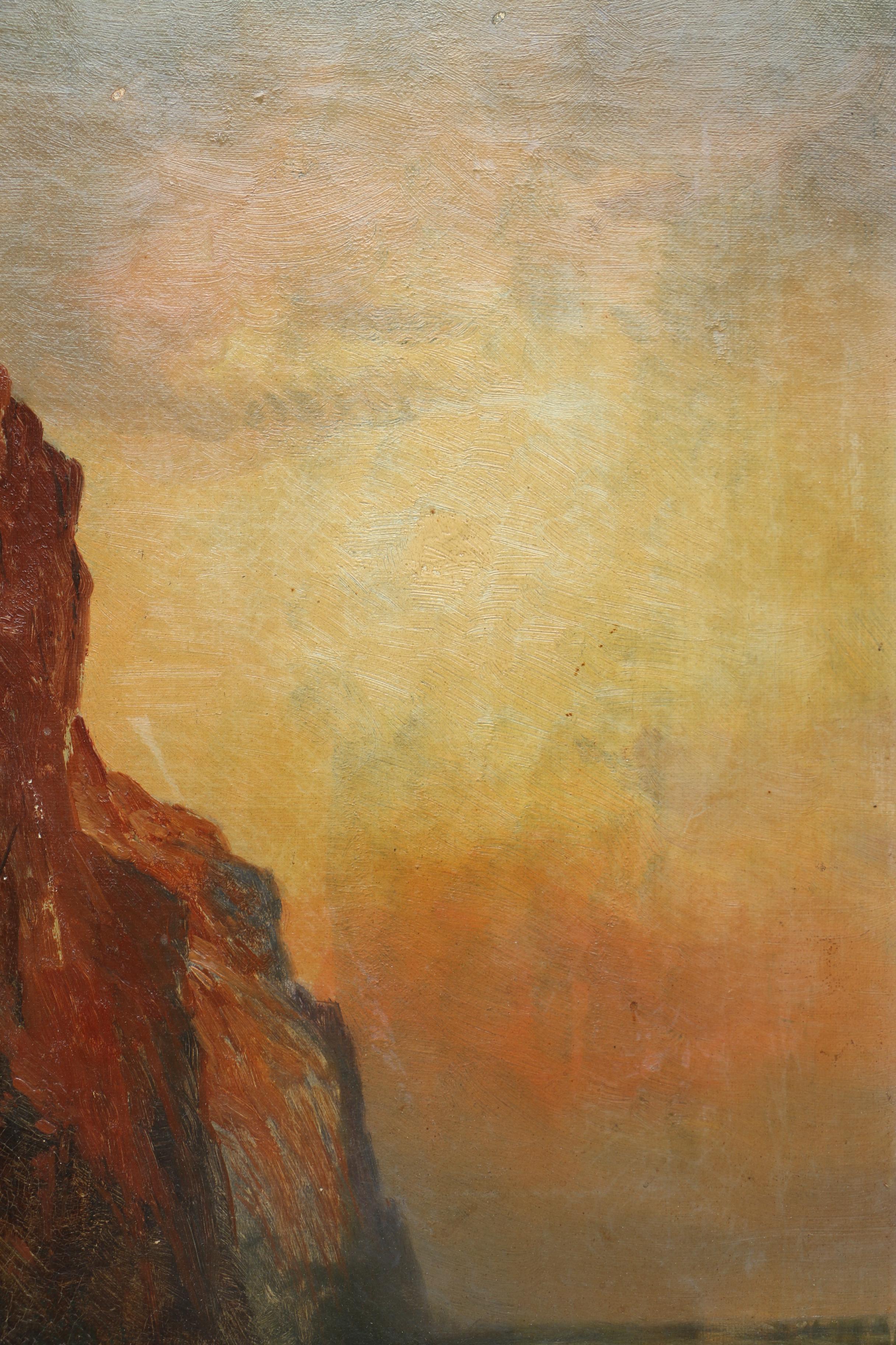 1887 Frank Clark Bromley Oil Painting "Seascape"