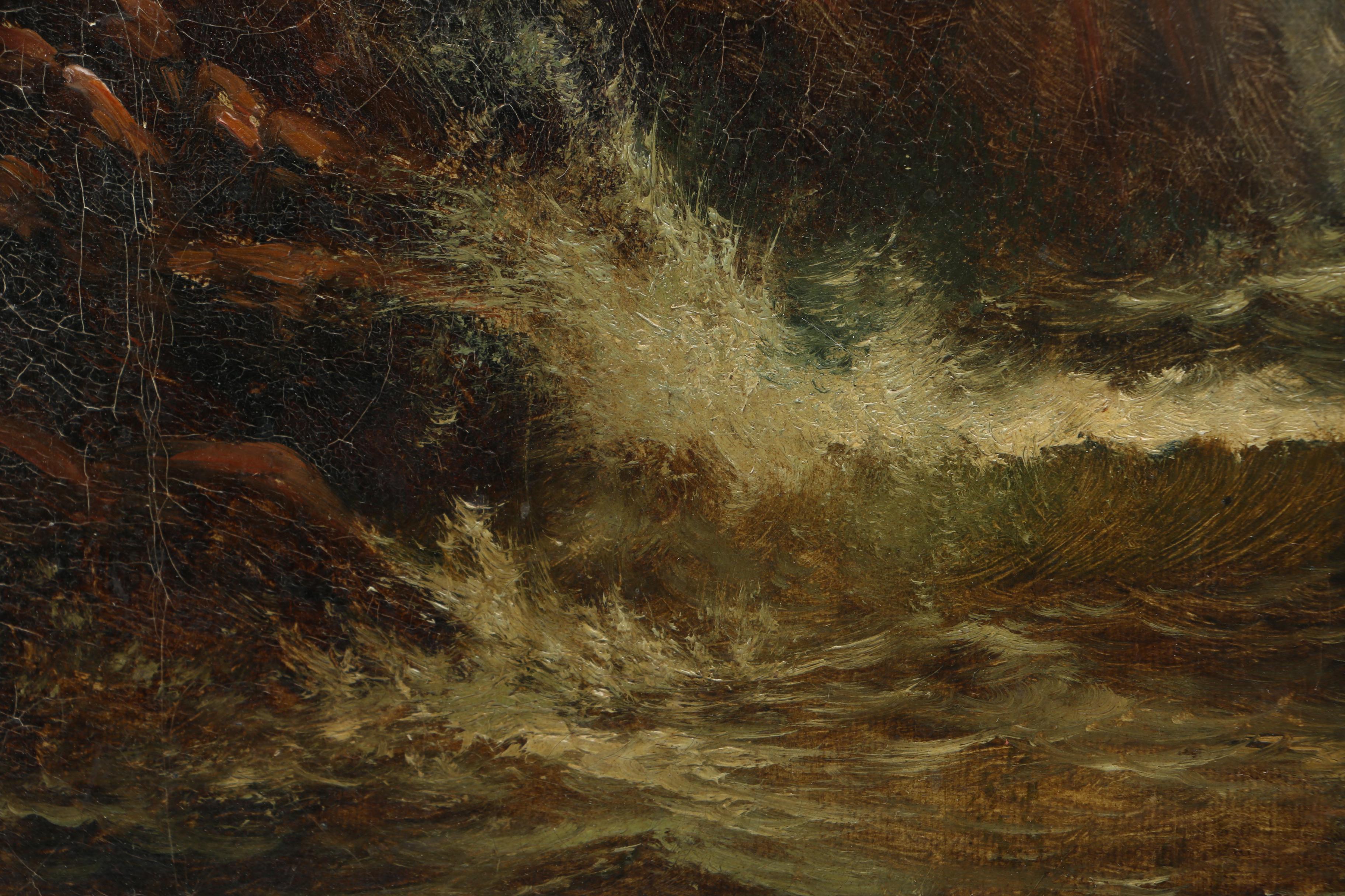 1887 Frank Clark Bromley Oil Painting "Seascape"