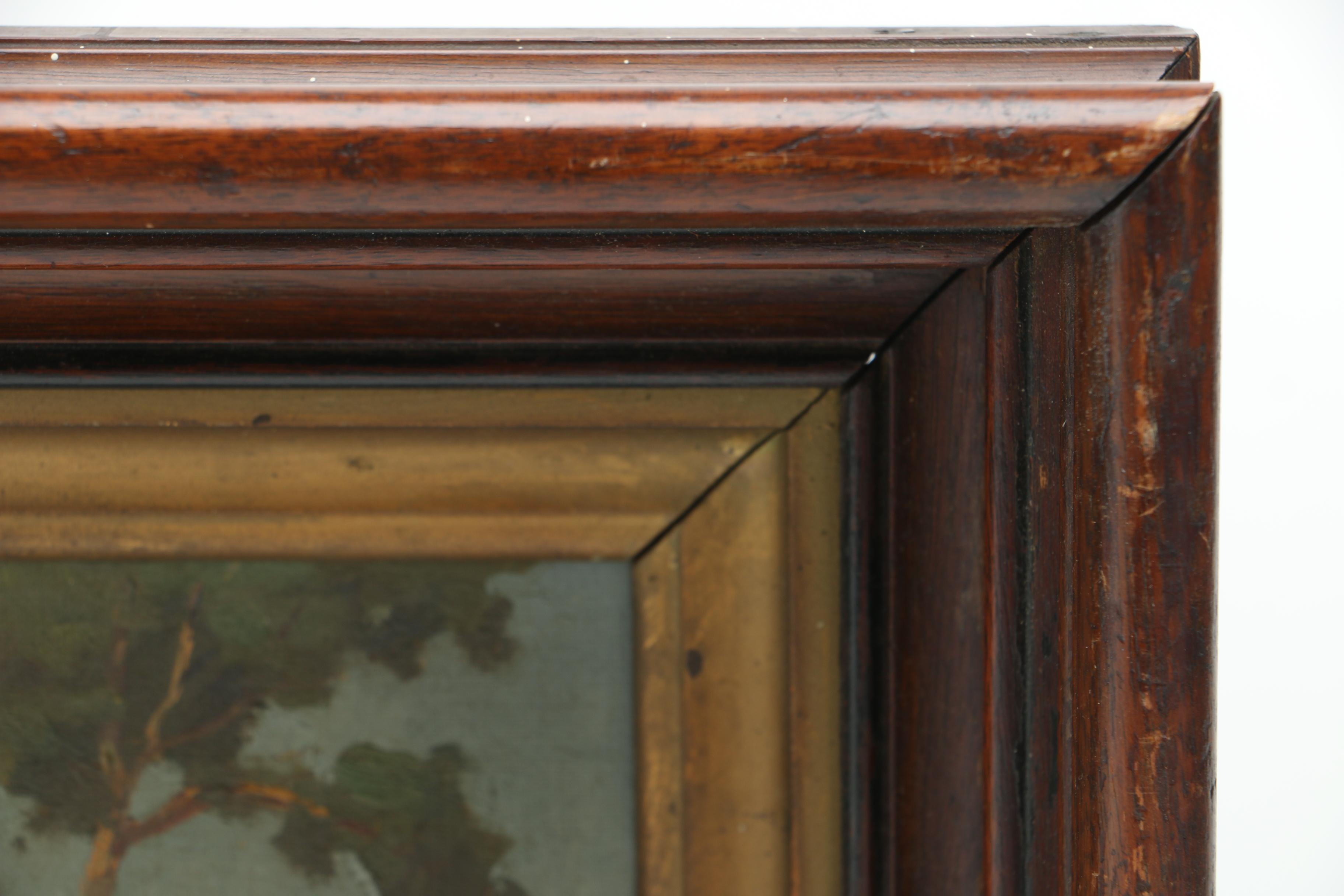 1946 Original Signed Oil on Canvas of Italian Countryside