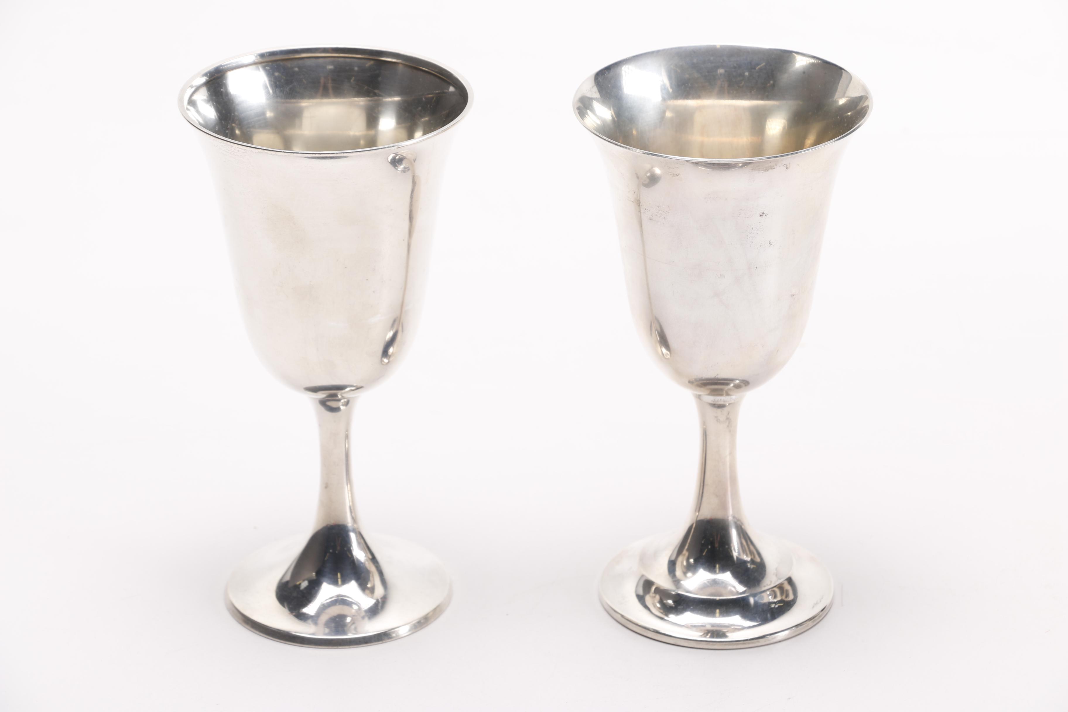International Silver Co. and Manchester Silver Co. Sterling Goblets