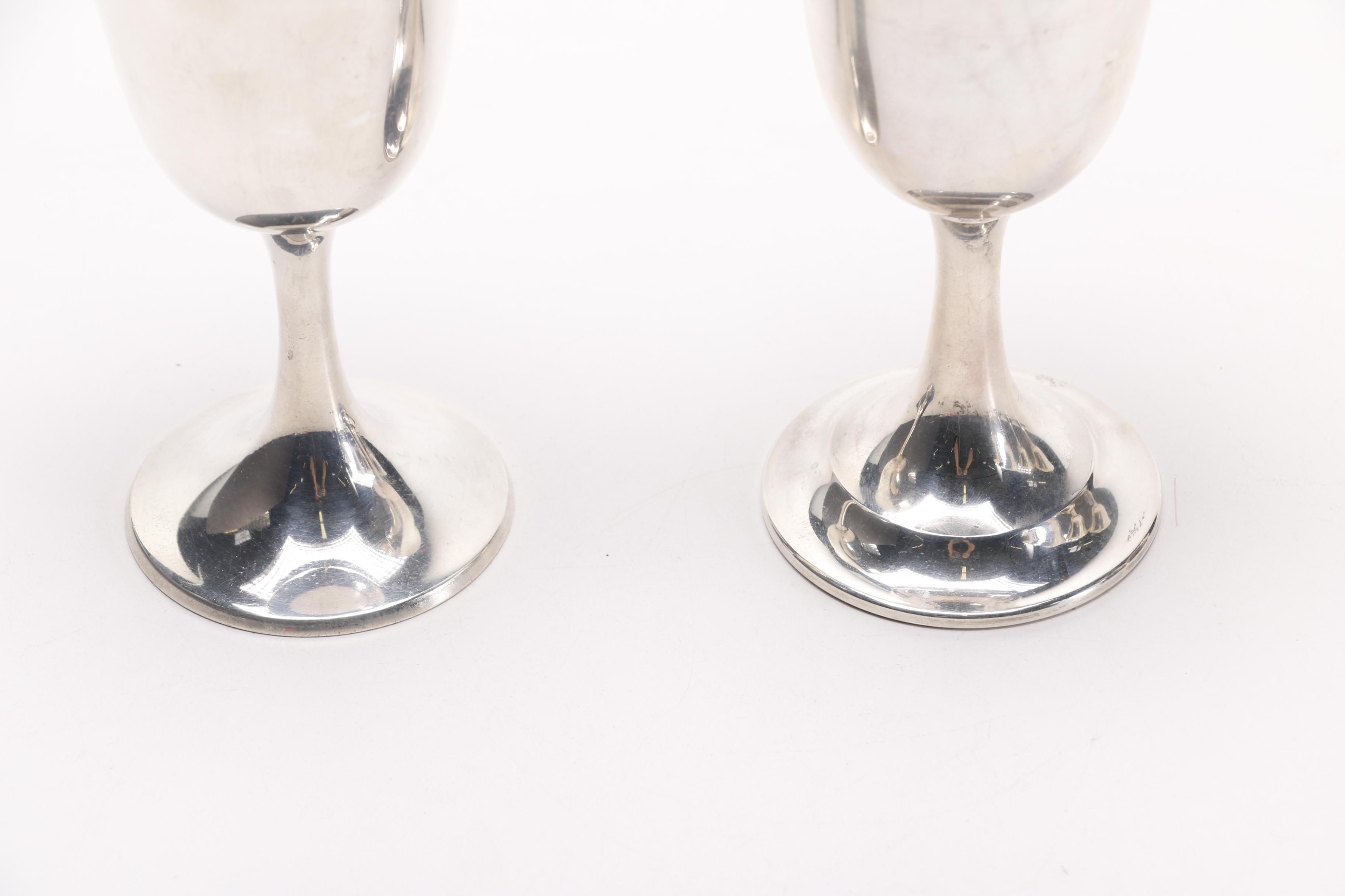 International Silver Co. and Manchester Silver Co. Sterling Goblets