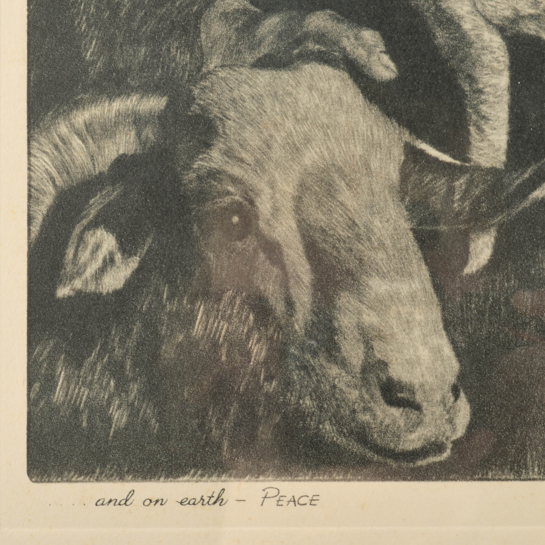 R.H. Palenske Offset Lithograph of Engraving "and on earth - PEACE"