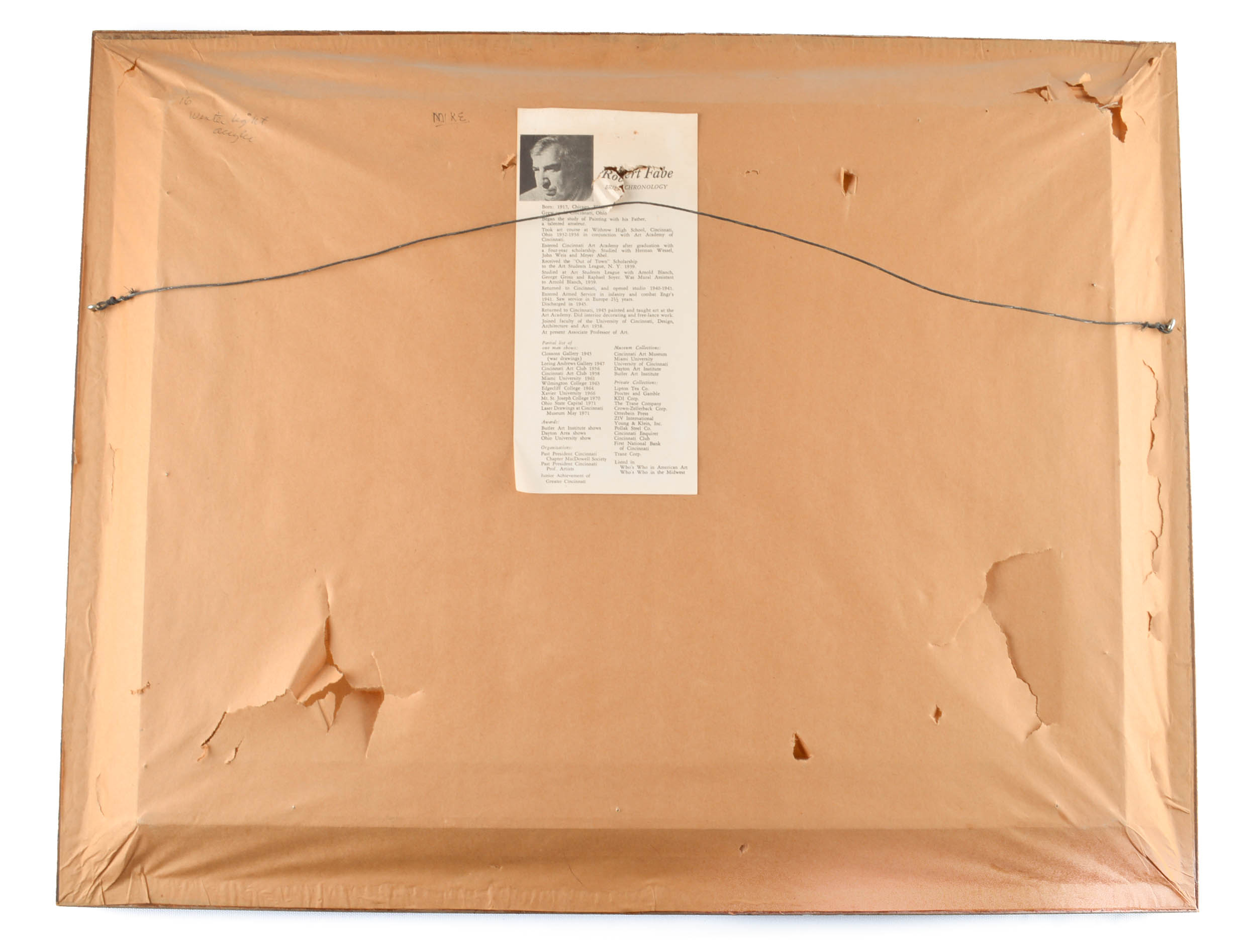 Robert Fabe Original Acrylic Painting on Canvas "Winter Light"