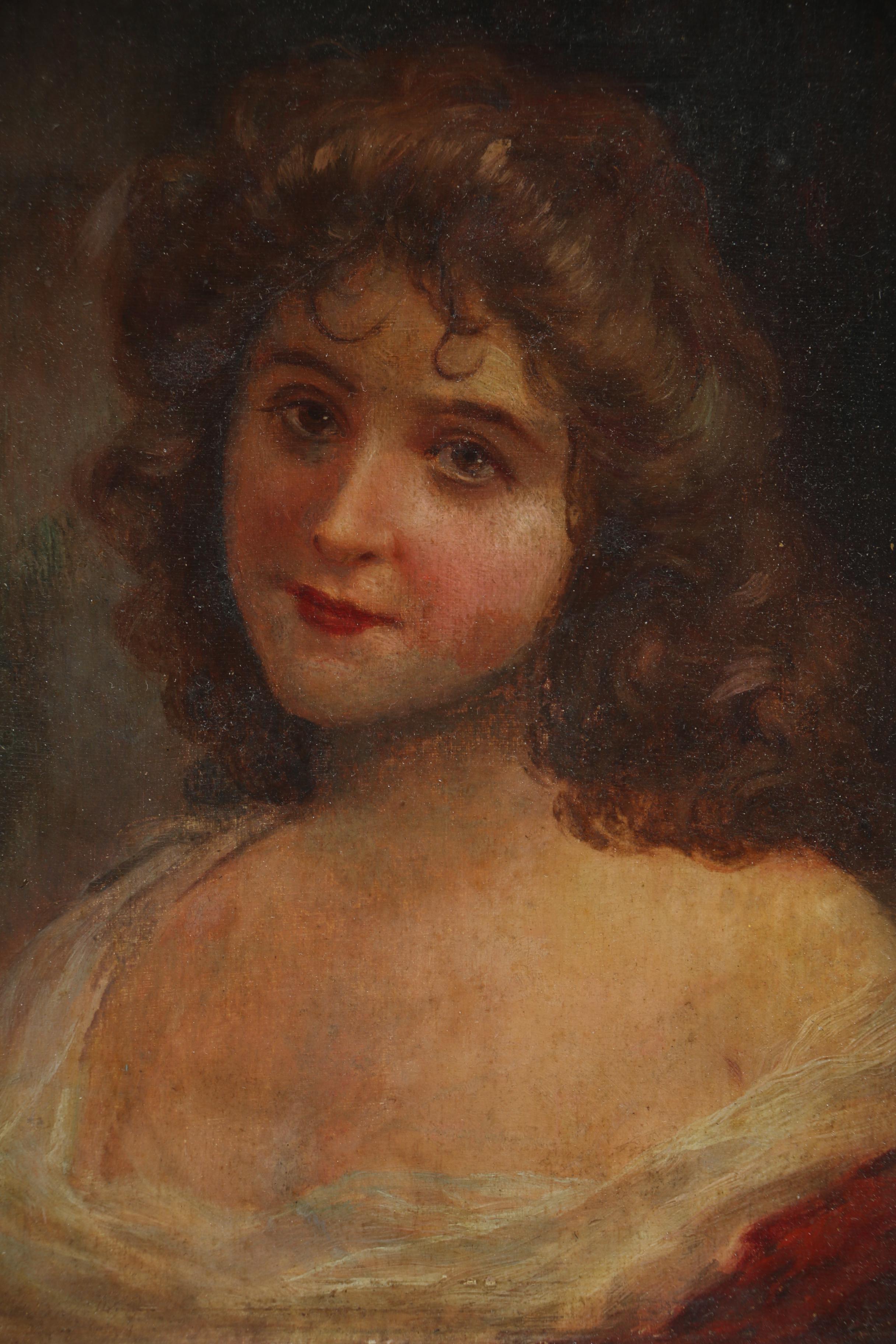 Jean-Jacques Henner Oil on Board Portrait