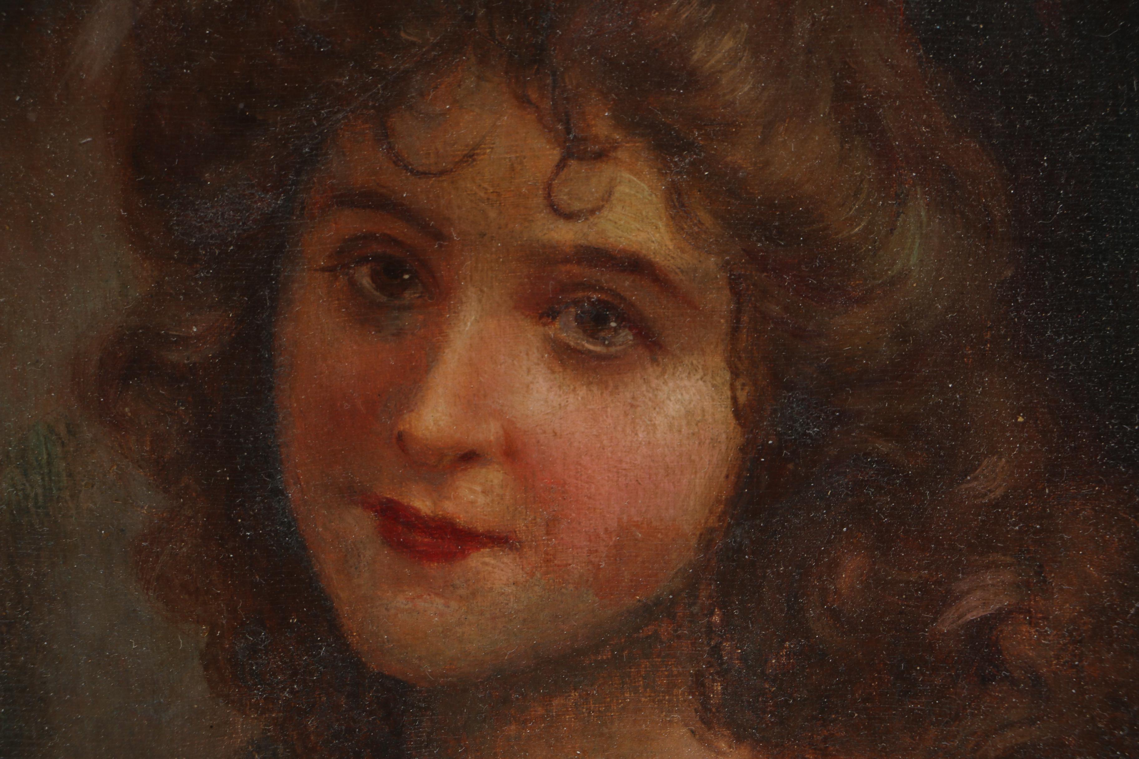 Jean-Jacques Henner Oil on Board Portrait