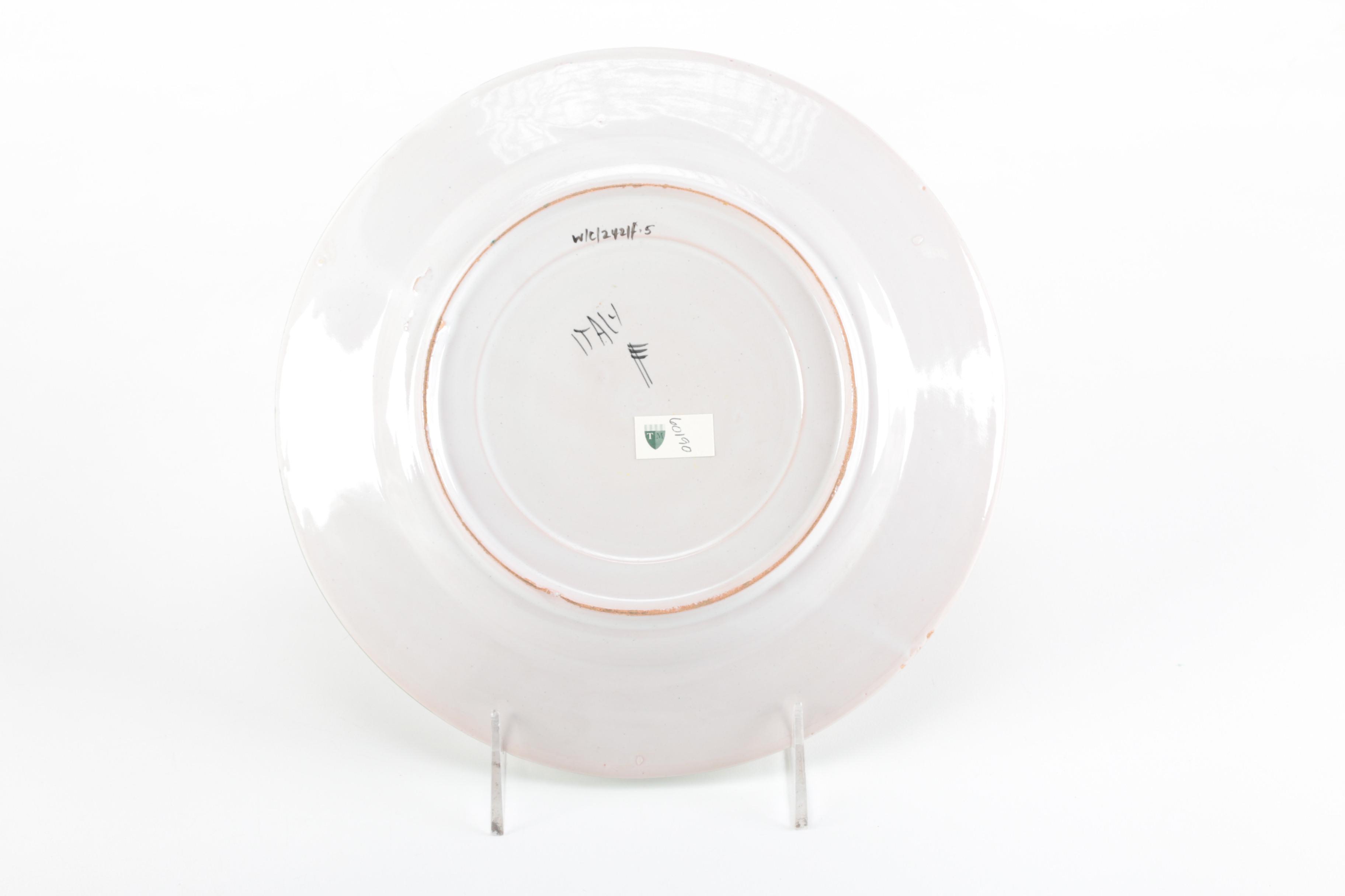 Italian Faience Plates from Estate of Duke and Duchess of Windsor