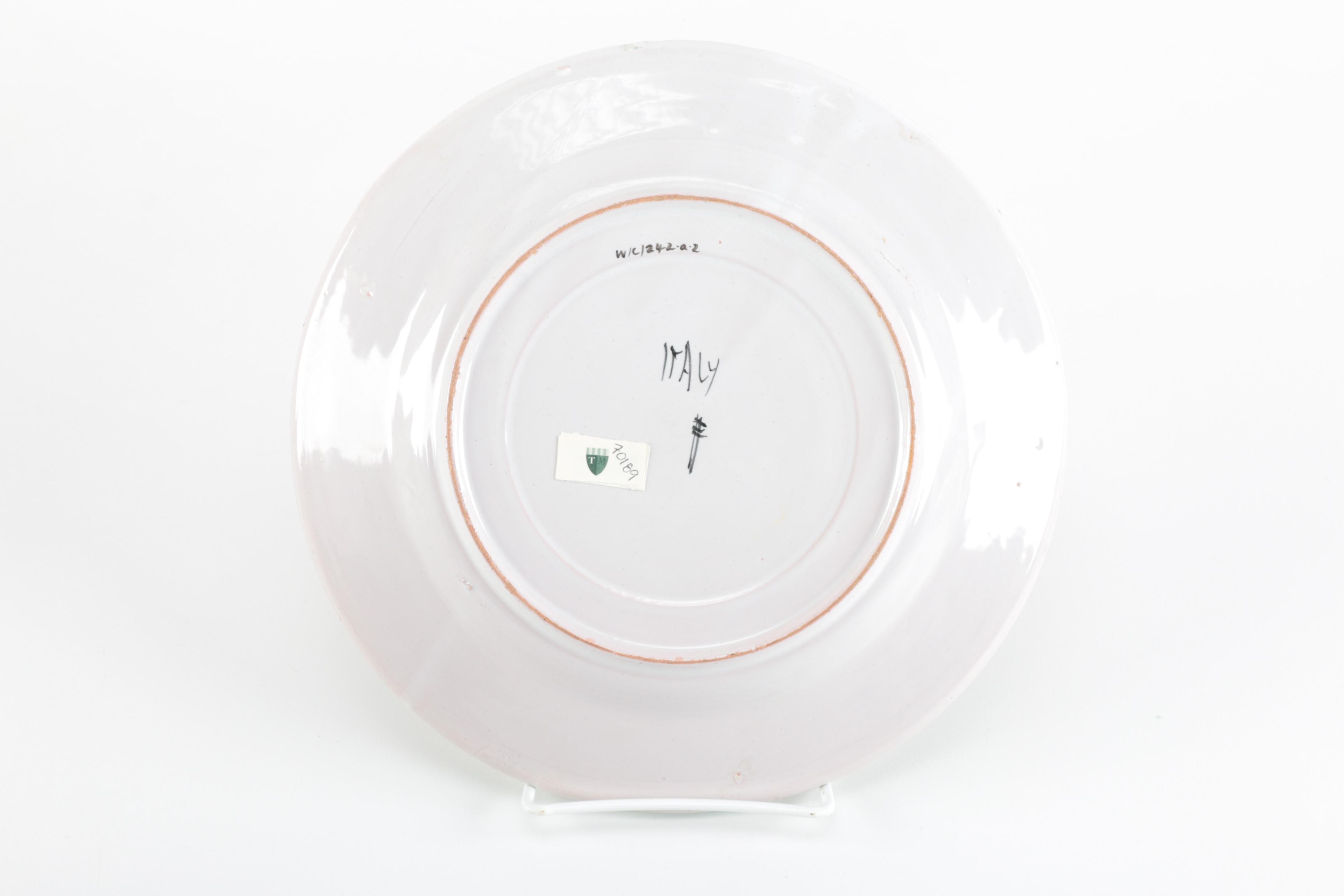 Italian Faience Plates from Estate of Duke and Duchess of Windsor