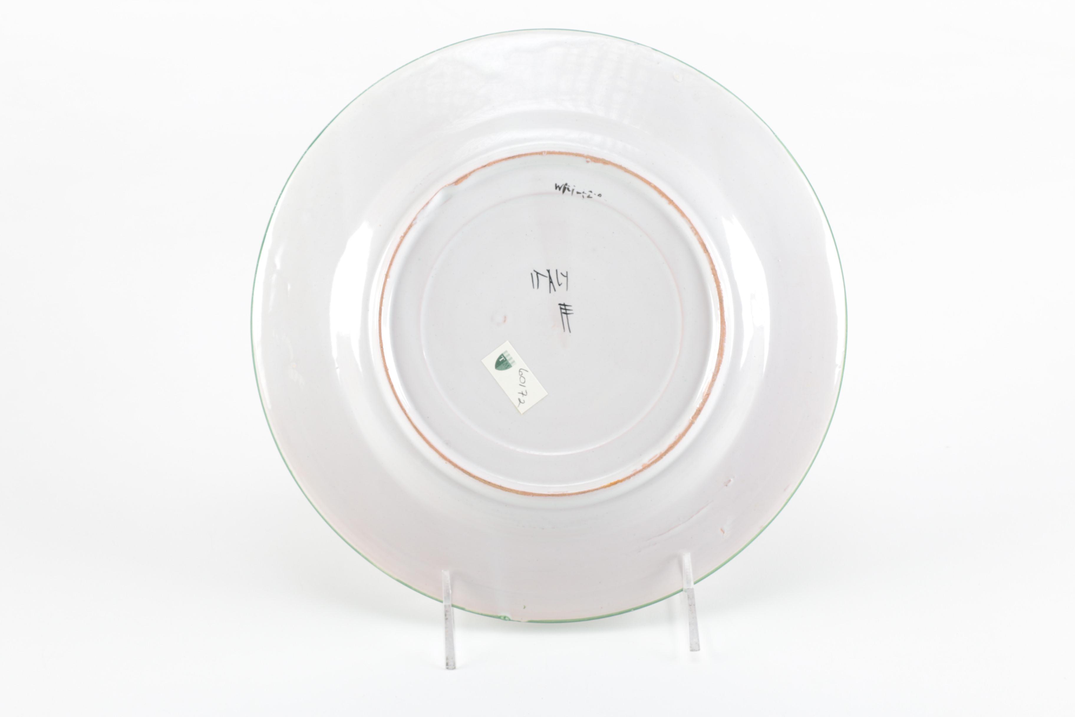 Italian Faience Plates from Estate of Duke and Duchess of Windsor