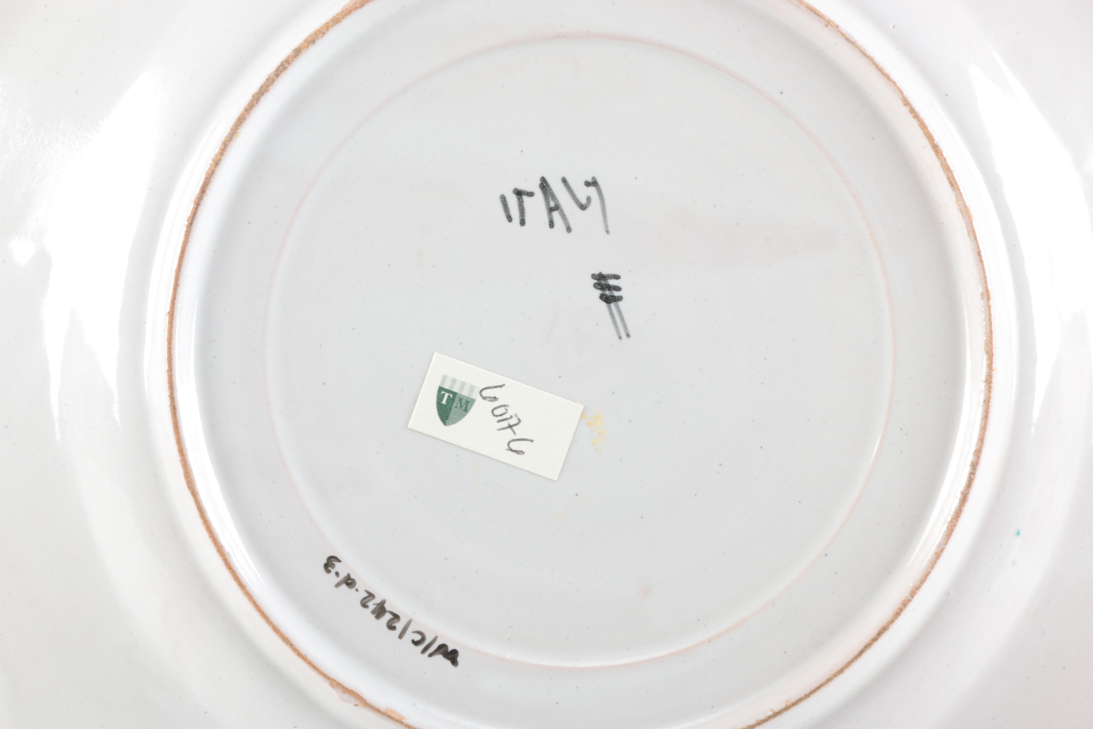 Italian Faience Plates from Estate of Duke and Duchess of Windsor