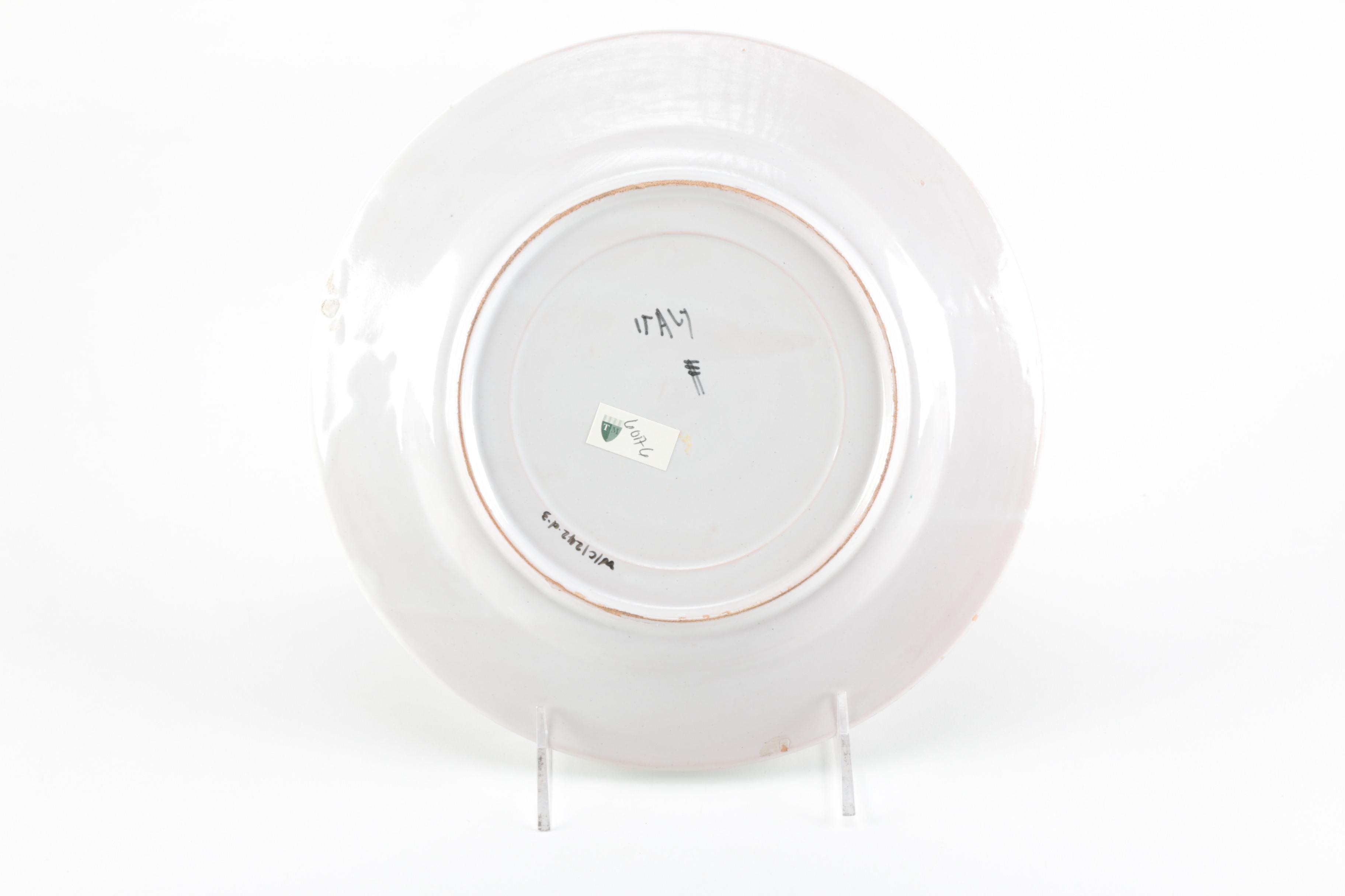 Italian Faience Plates from Estate of Duke and Duchess of Windsor