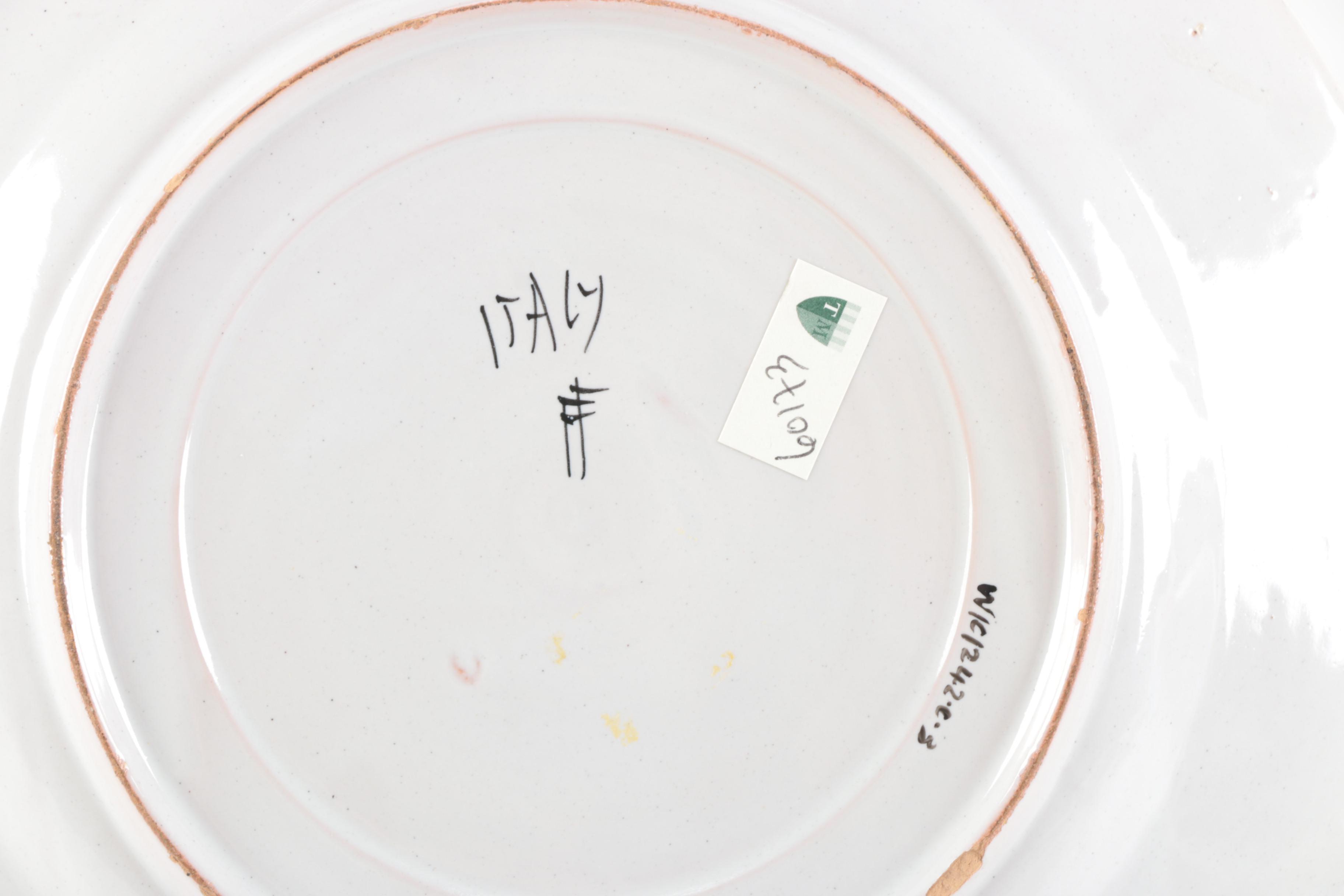 Italian Faience Plates from Estate of Duke and Duchess of Windsor