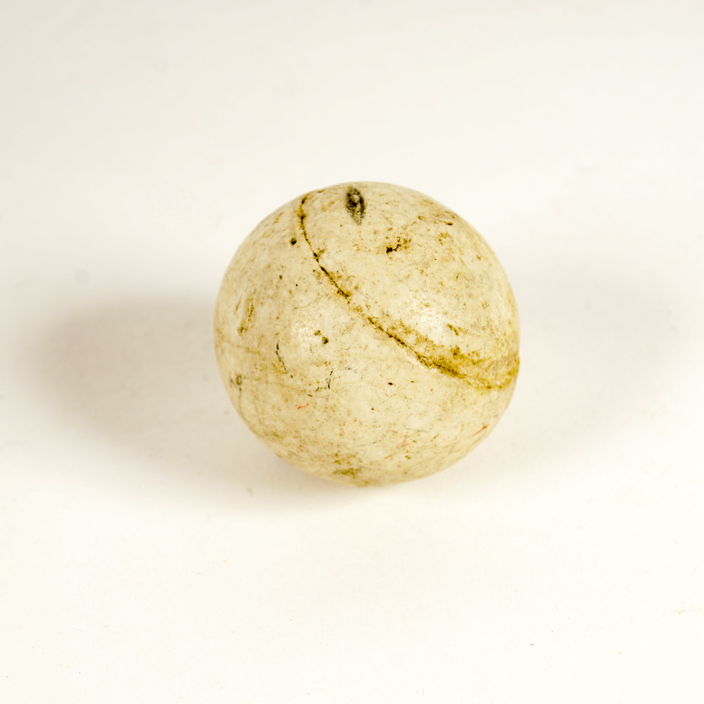 Wooden Box of Vintage Marbles