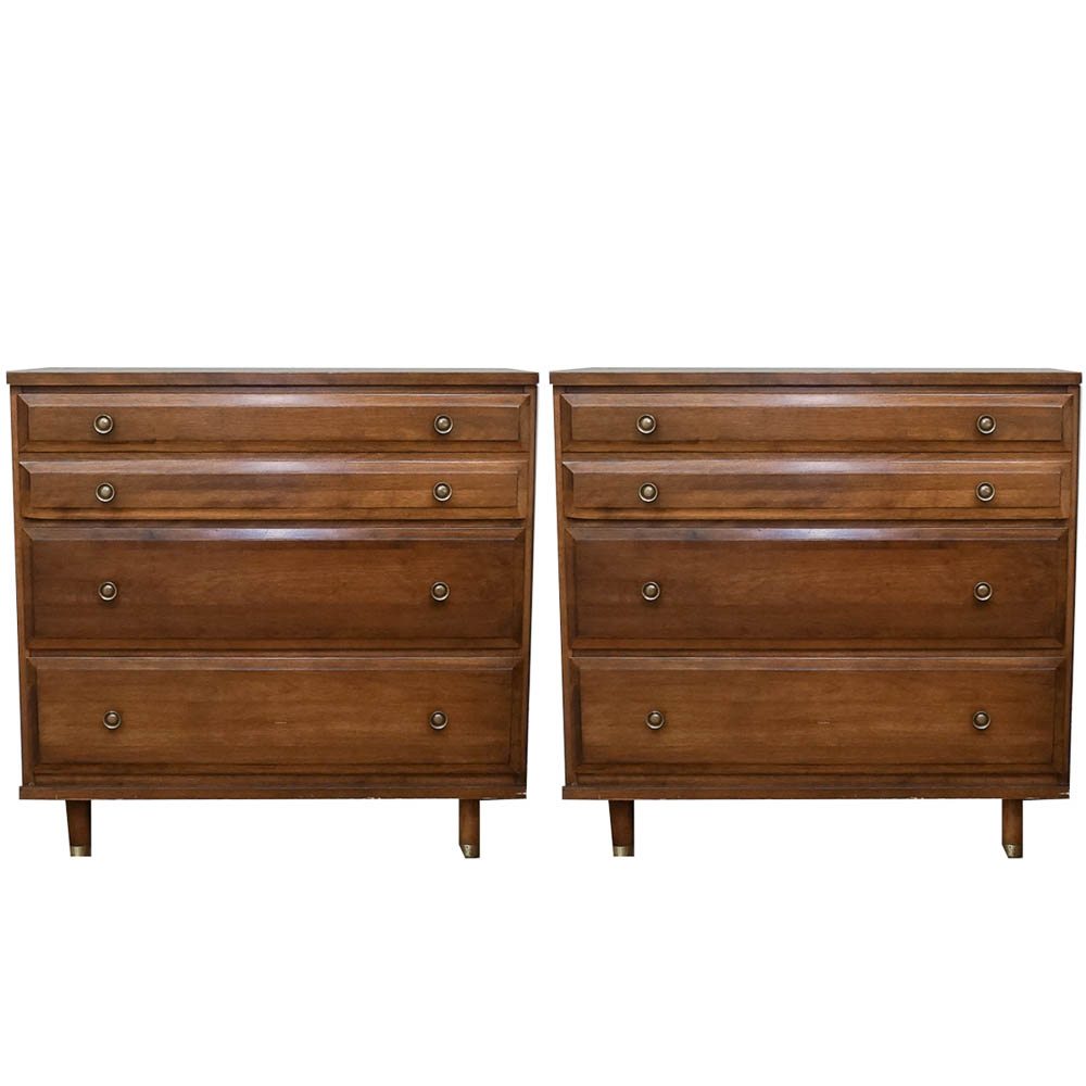 Mid 20th Century Walnut Stained Nightstands