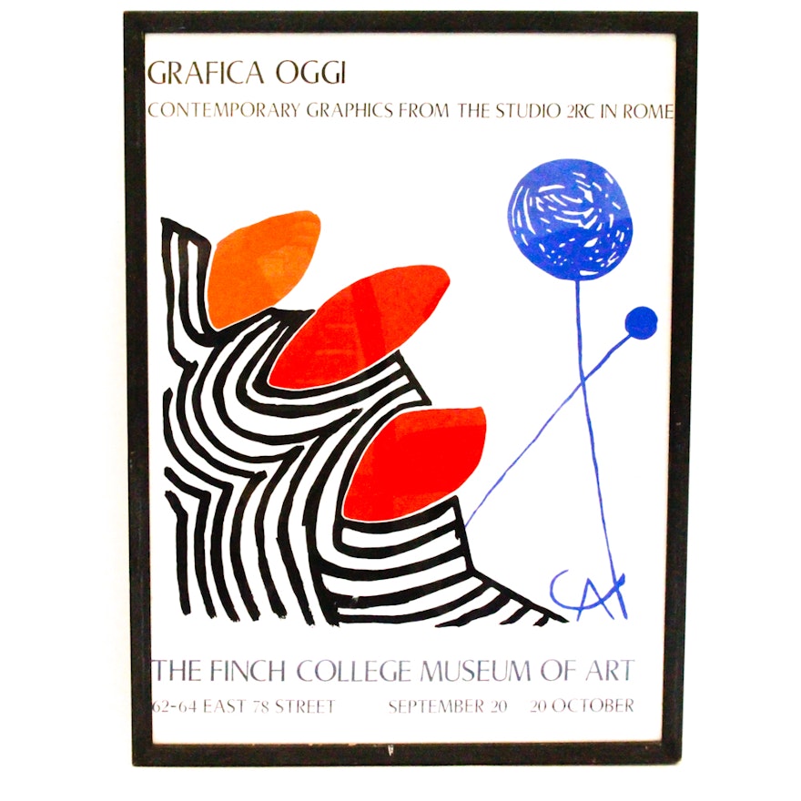 Gallery Poster Reproduction Print After Alexander Calder's "Presenza Grafica"