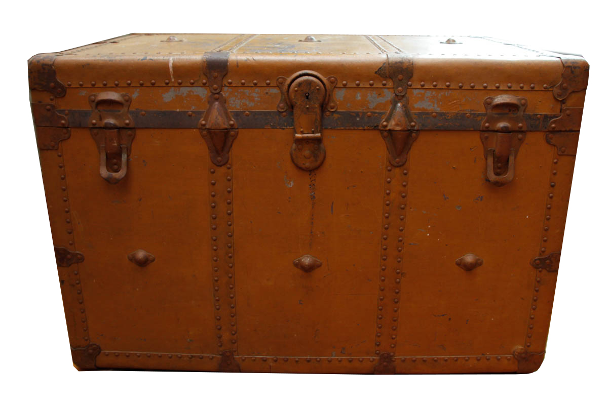 Early 20th Century Metal Steamer Trunk