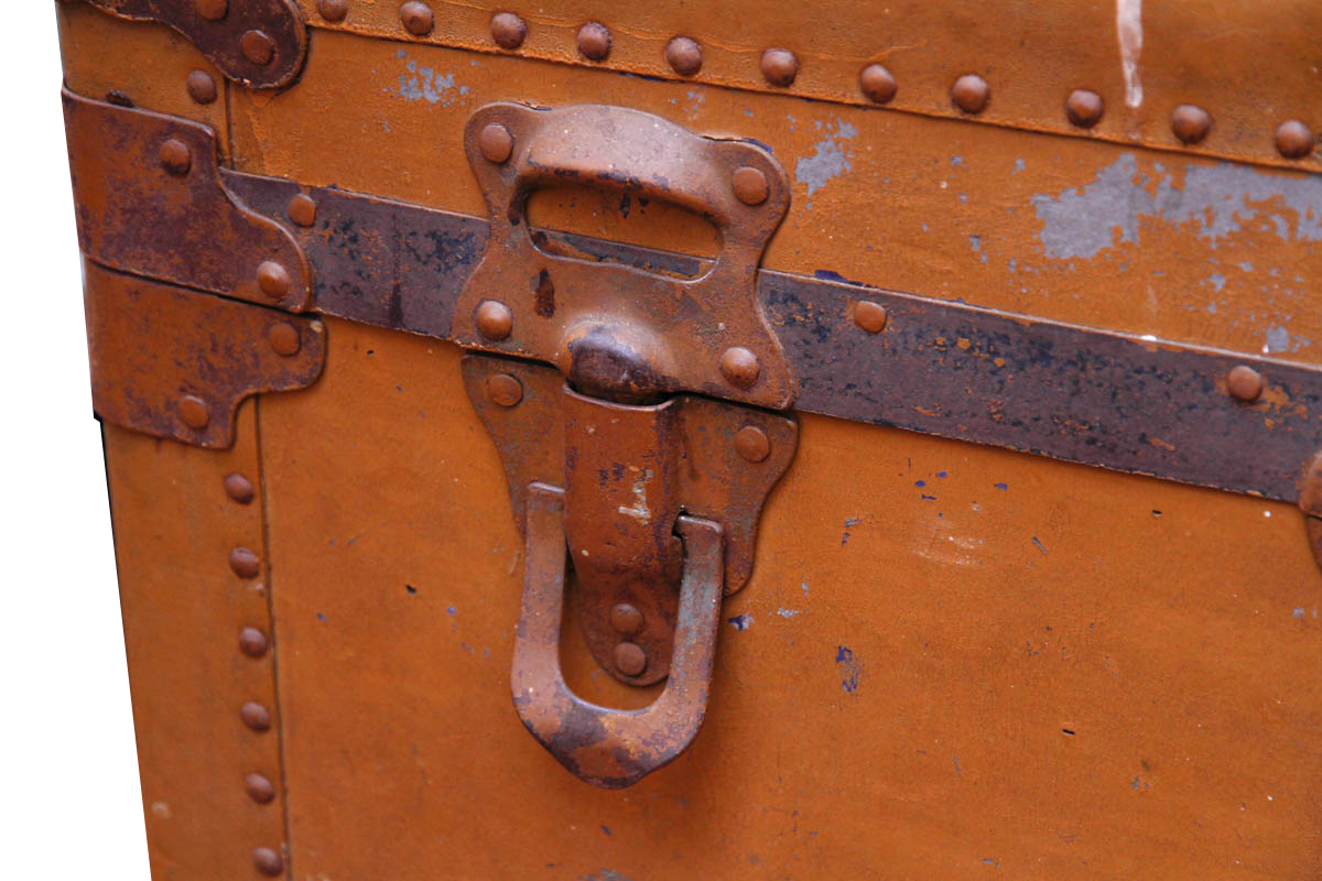 Early 20th Century Metal Steamer Trunk