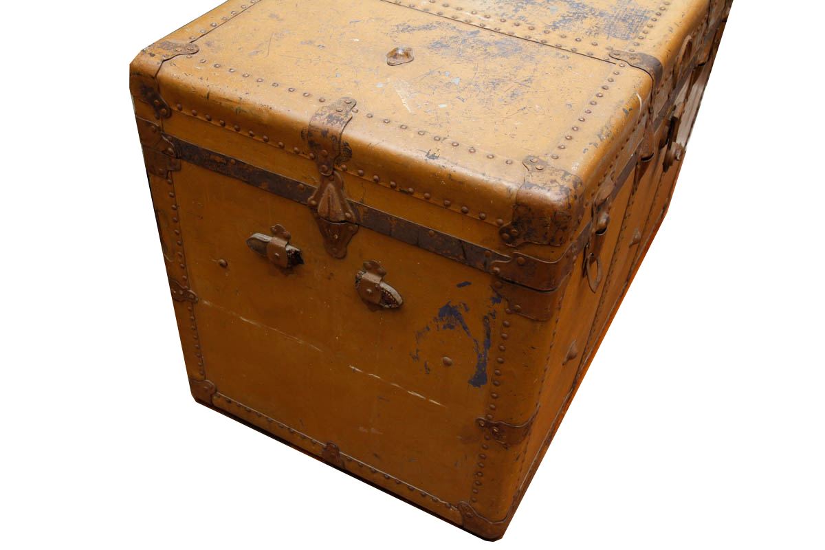 Early 20th Century Metal Steamer Trunk