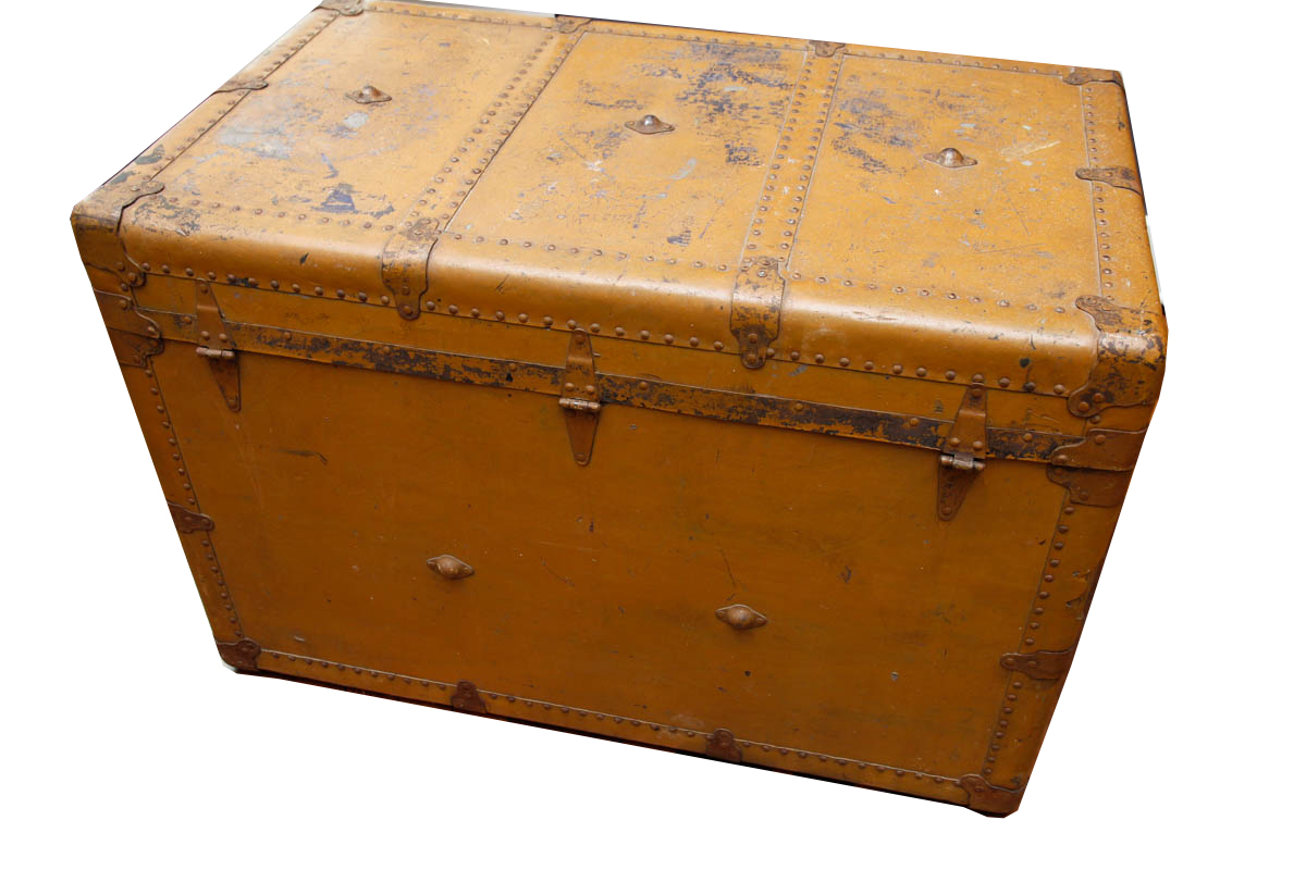 Early 20th Century Metal Steamer Trunk