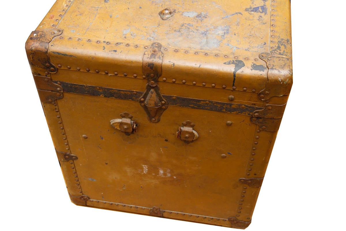 Early 20th Century Metal Steamer Trunk