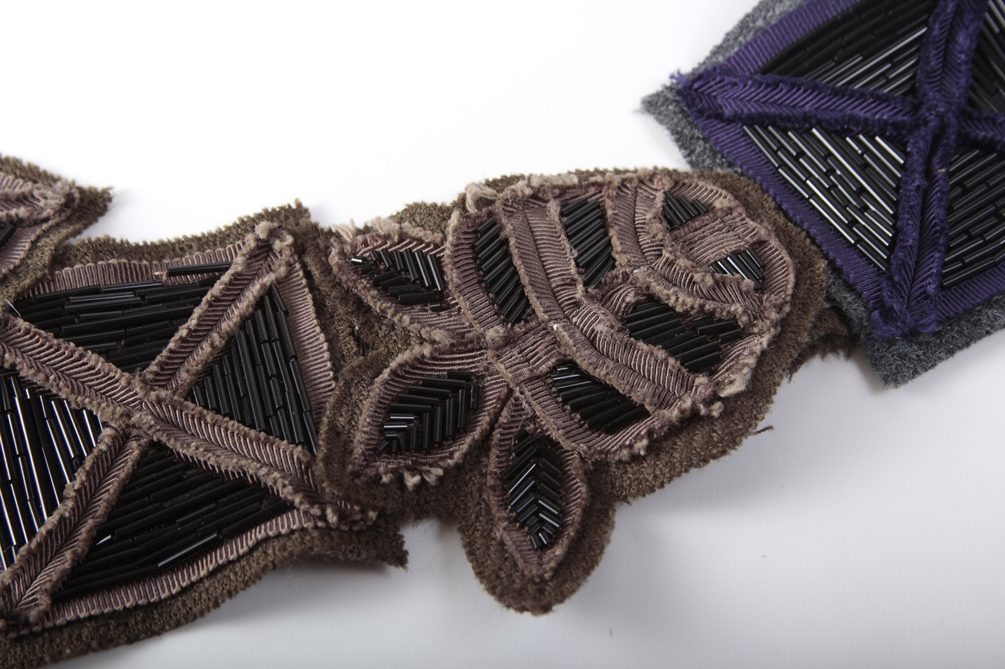 Prada Fabric Accent Belt with Beaded Appliqué