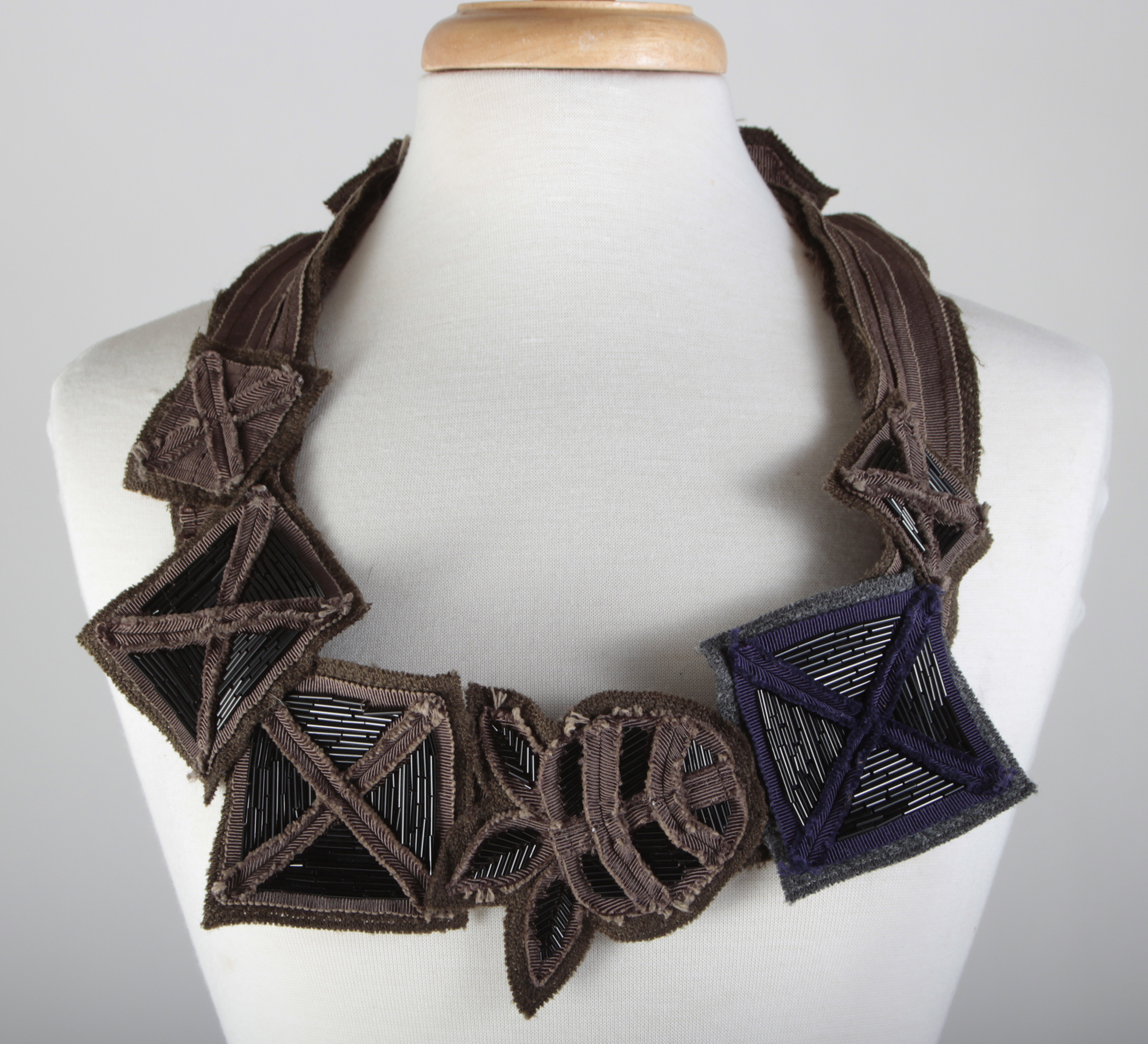 Prada Fabric Accent Belt with Beaded Appliqué