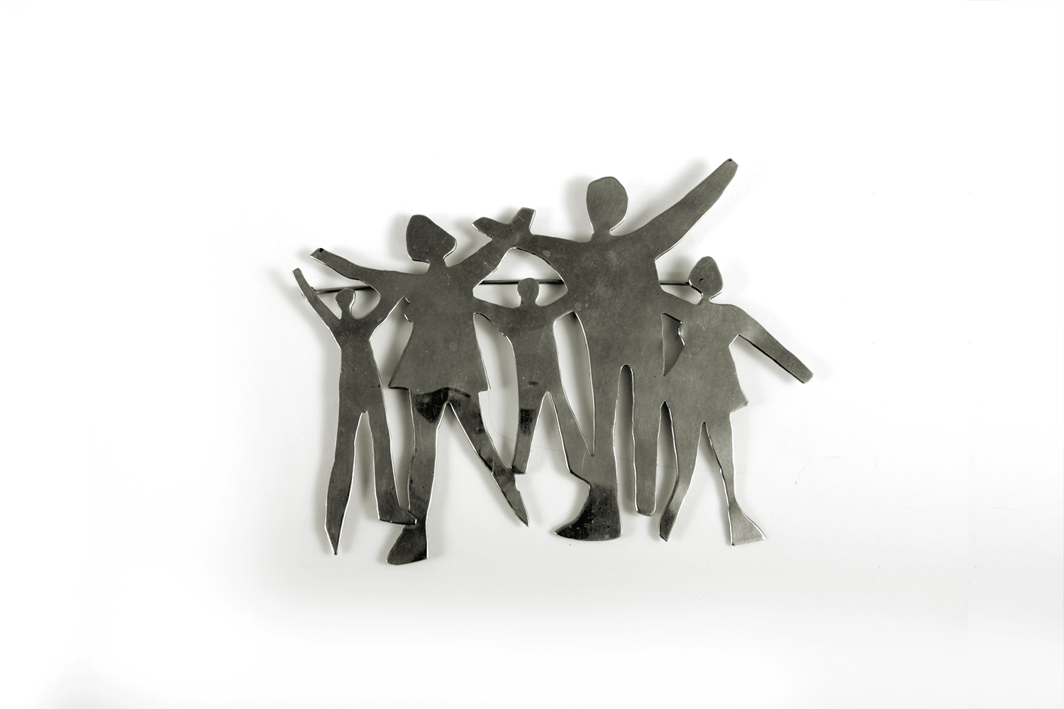 Vintage Handcrafted Metal Silhouette Brooch