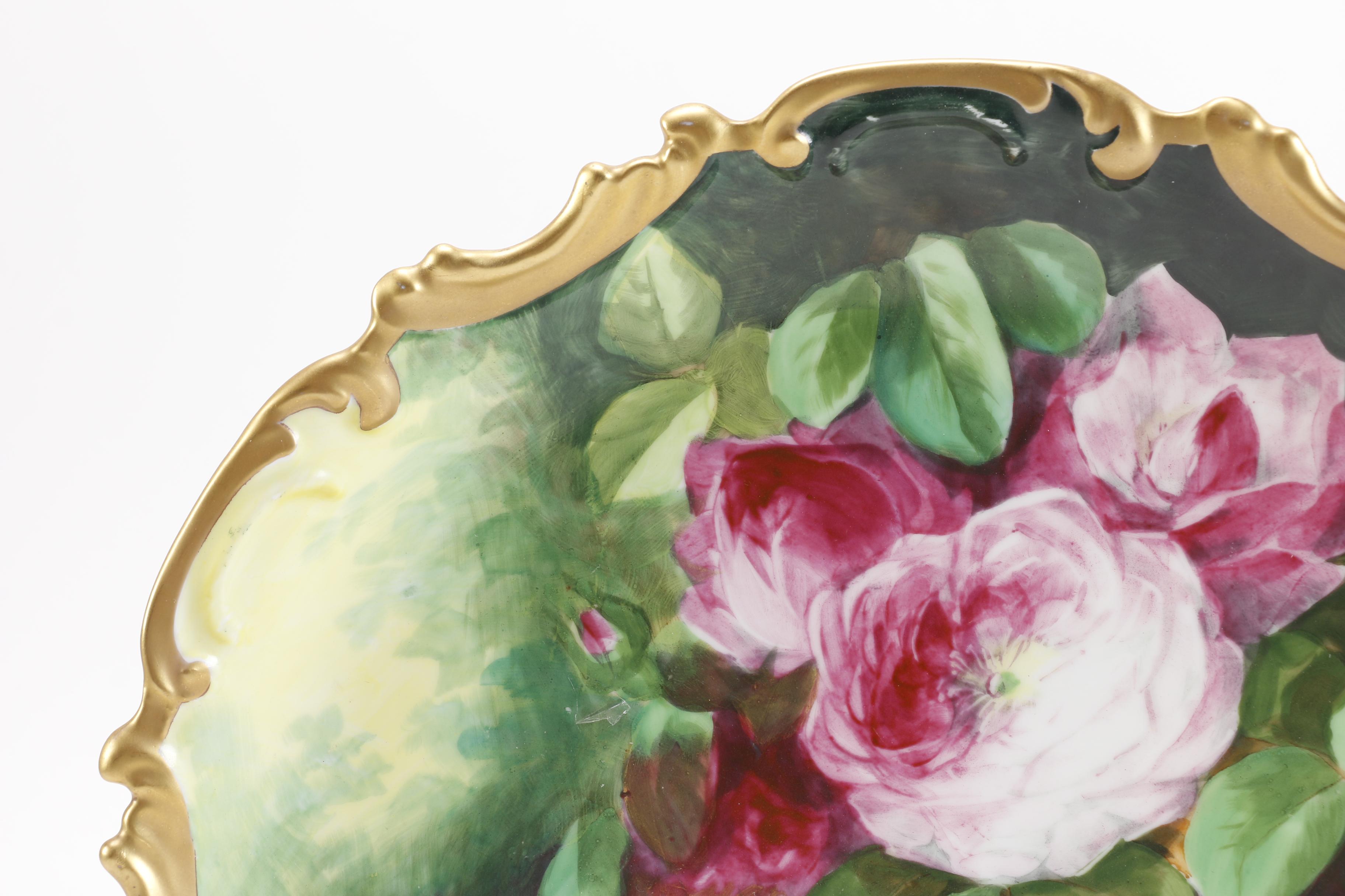 Signed Duval Limoges "Coronet" Porcelain Plate