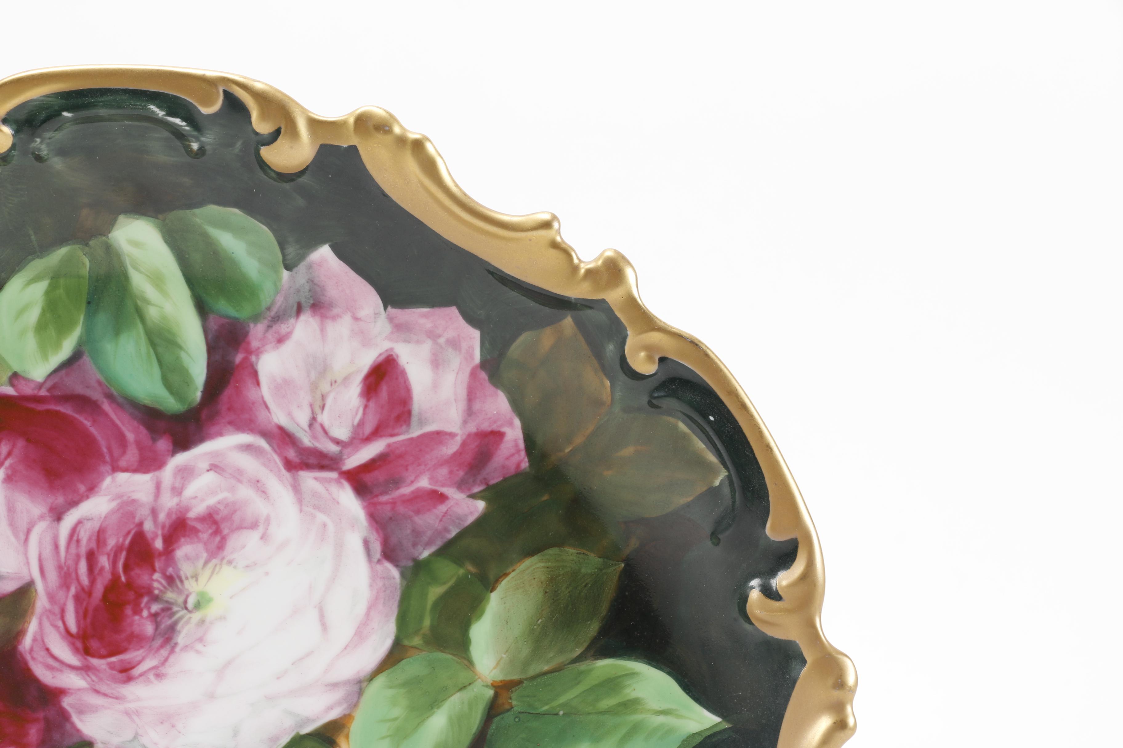 Signed Duval Limoges "Coronet" Porcelain Plate