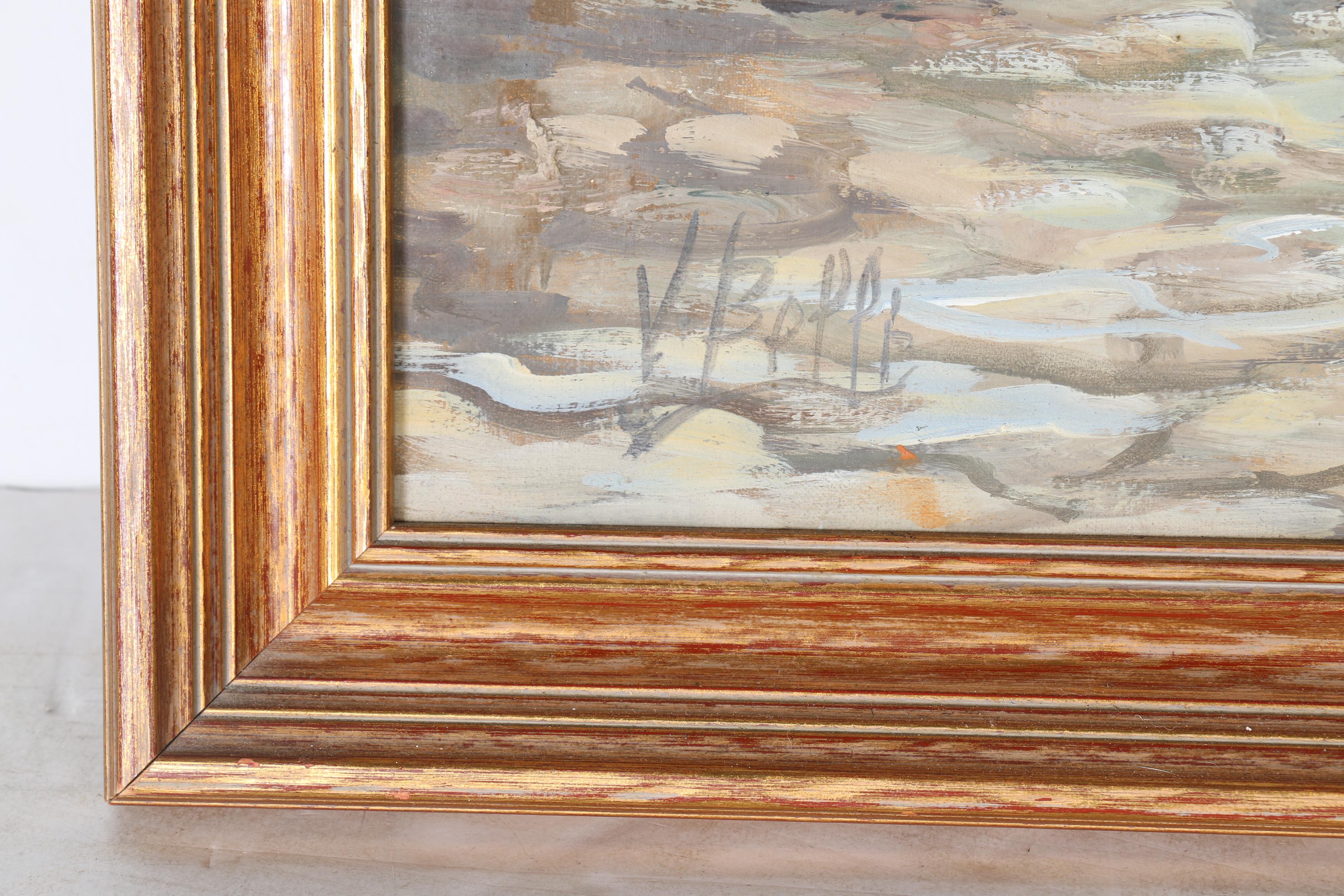 V. Belli Oil Painting of a Street Market