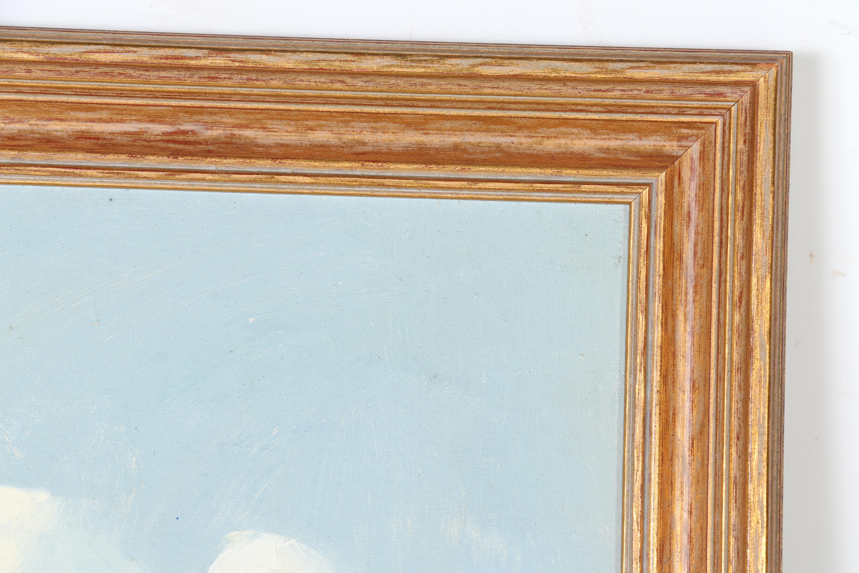 V. Belli Oil Painting of a Street Market