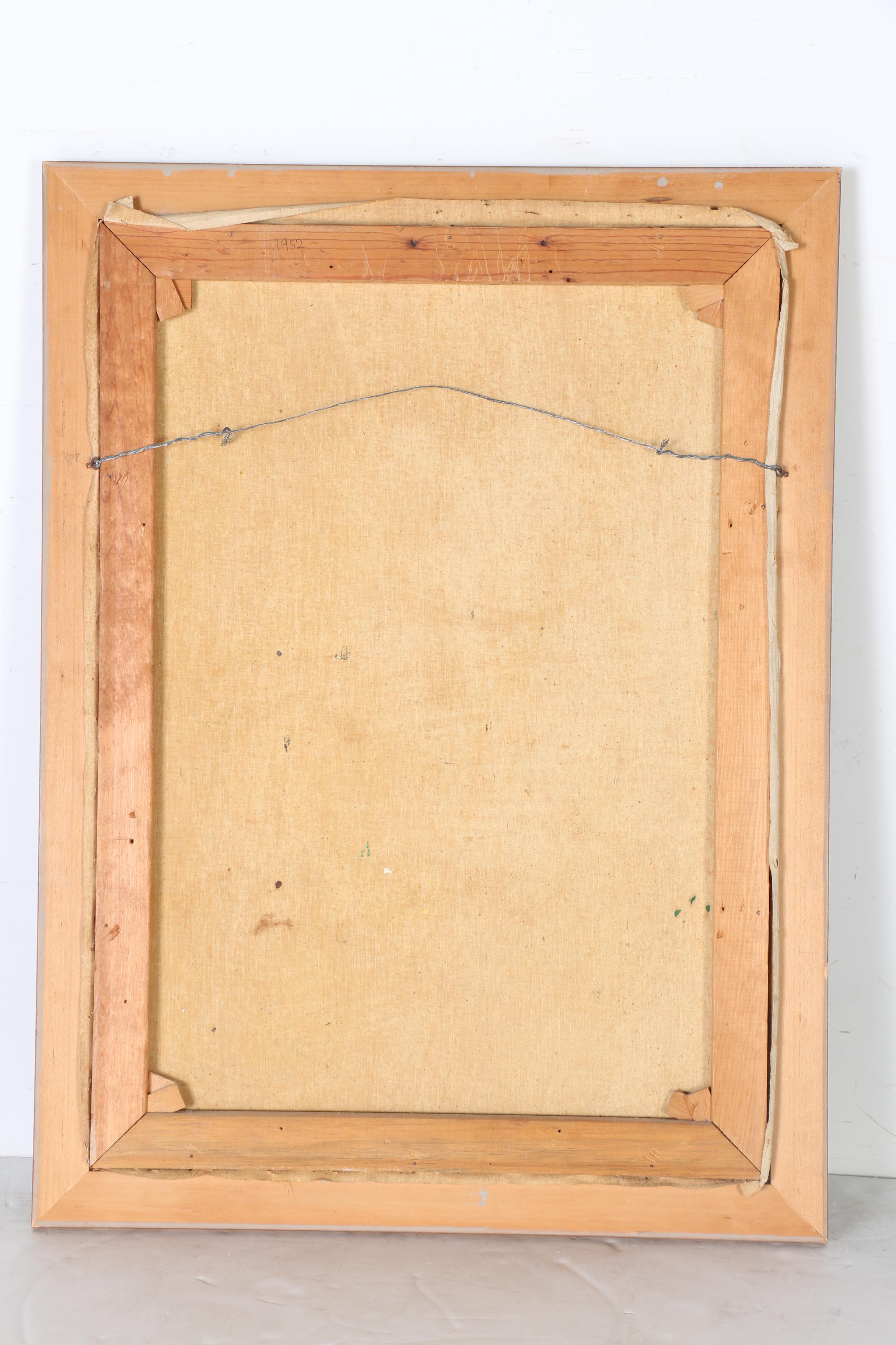 V. Belli Oil Painting of a Street Market