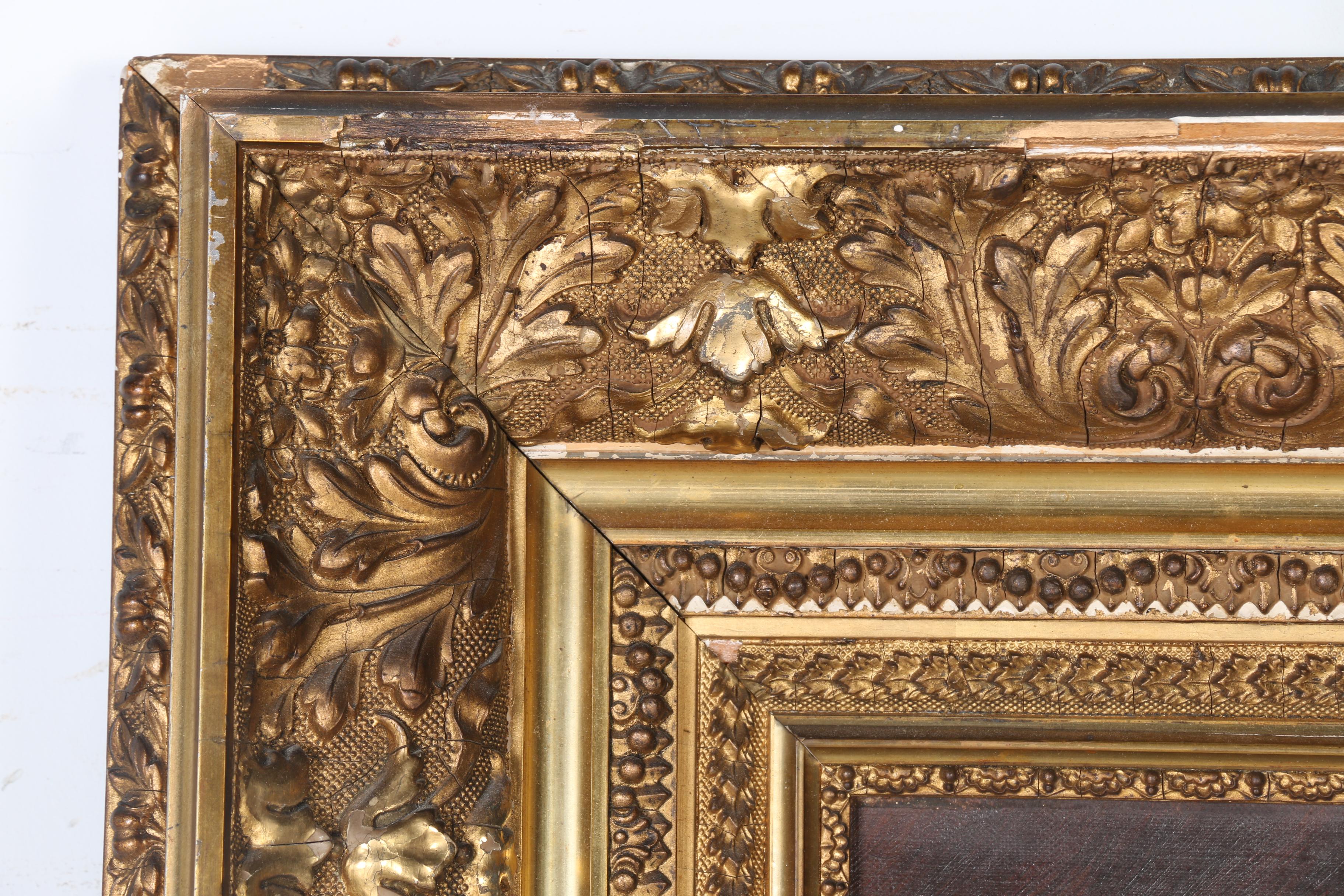 A. M. Pettec 1888 Oil Painting "Boy Blowing Bubbles"