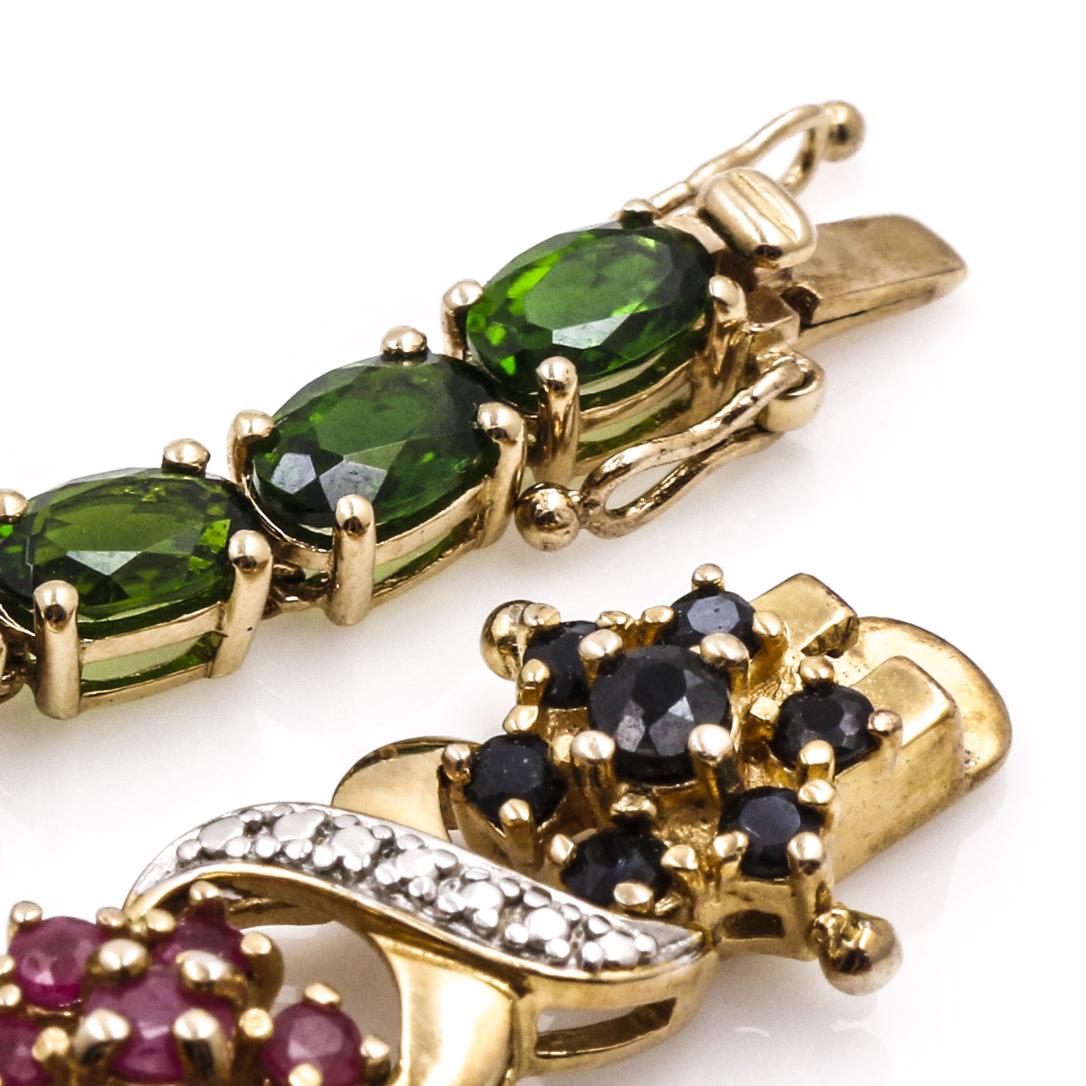 Sterling Silver and Stone Tennis Bracelets