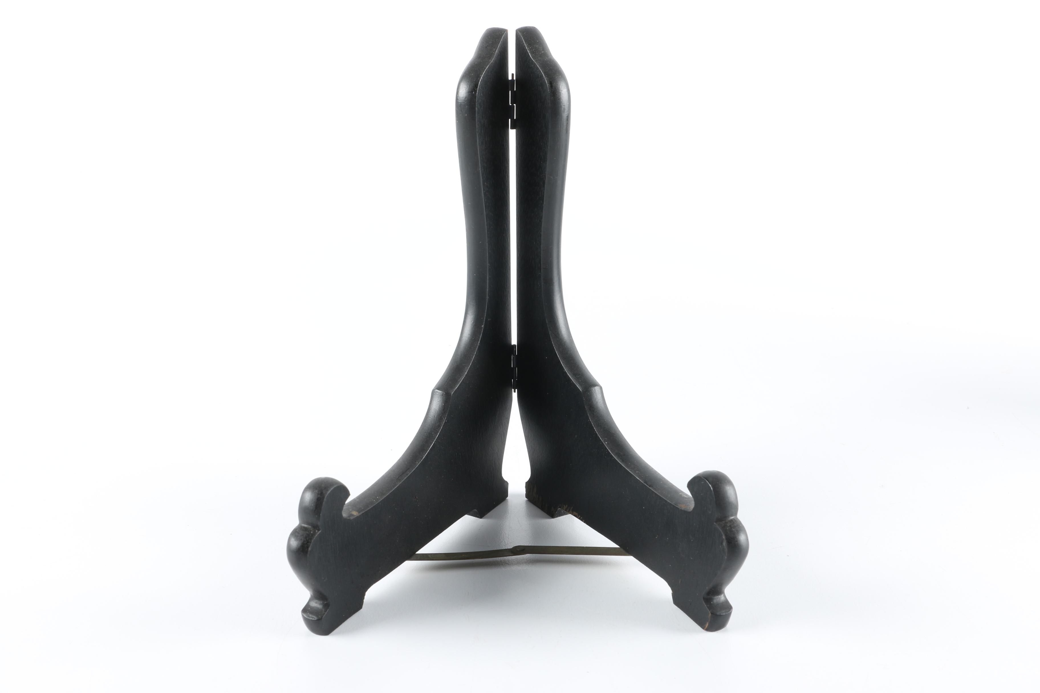 Chinese Porcelain Plates with Stands