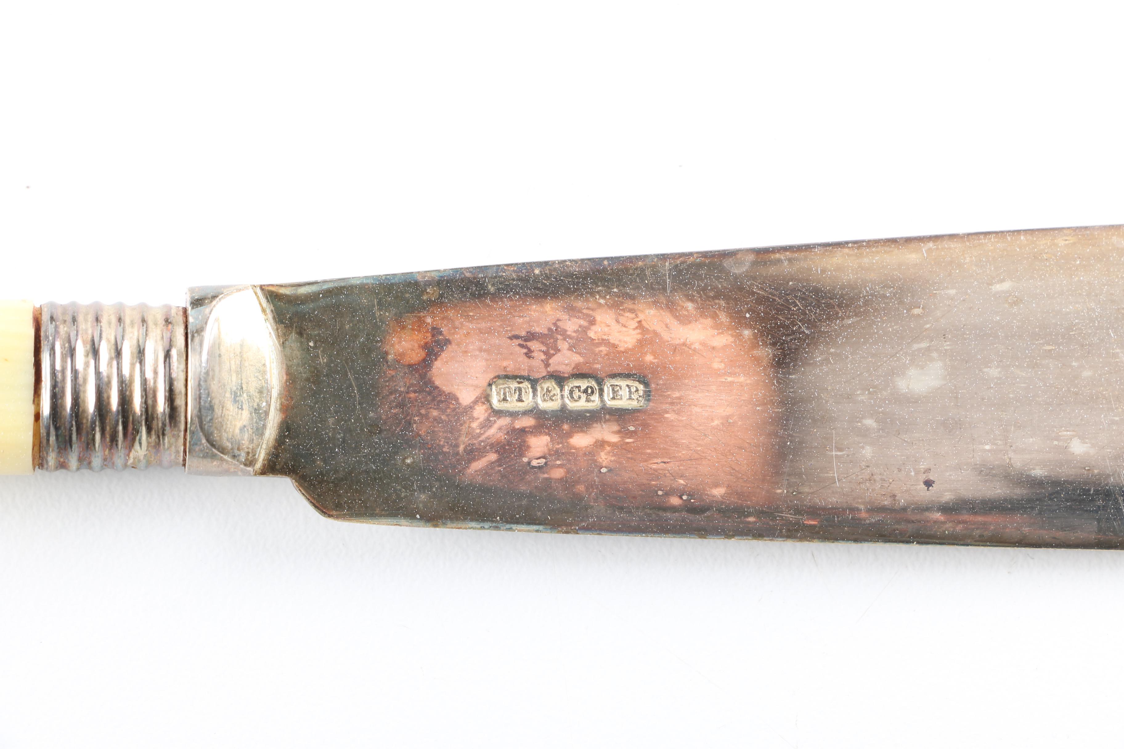 Circa 1890 Thomas Turner & Co. Silver Plate Fish Knife and Fork Set