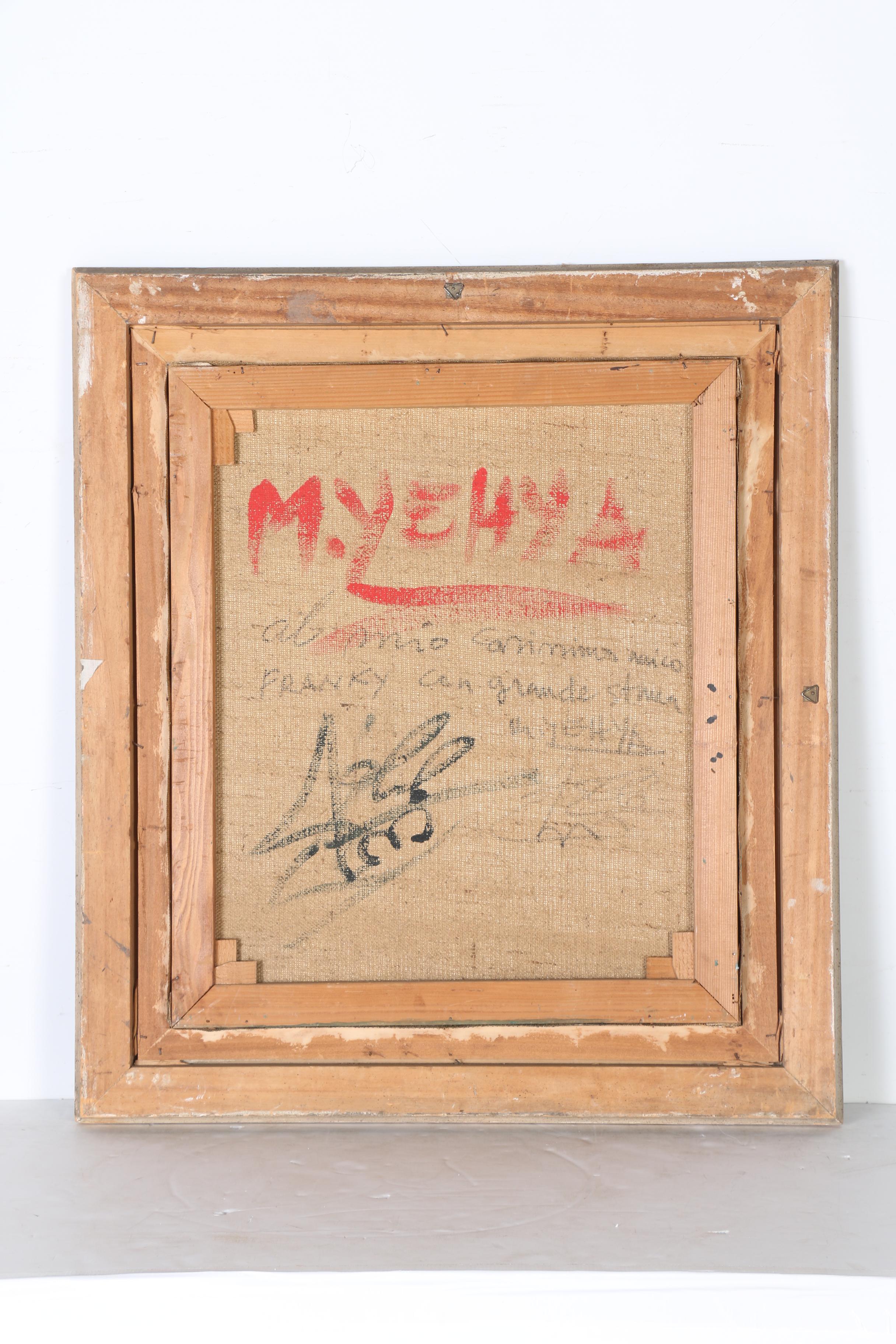 Mustapha Yehya Oil on Canvas Painting of a Woman