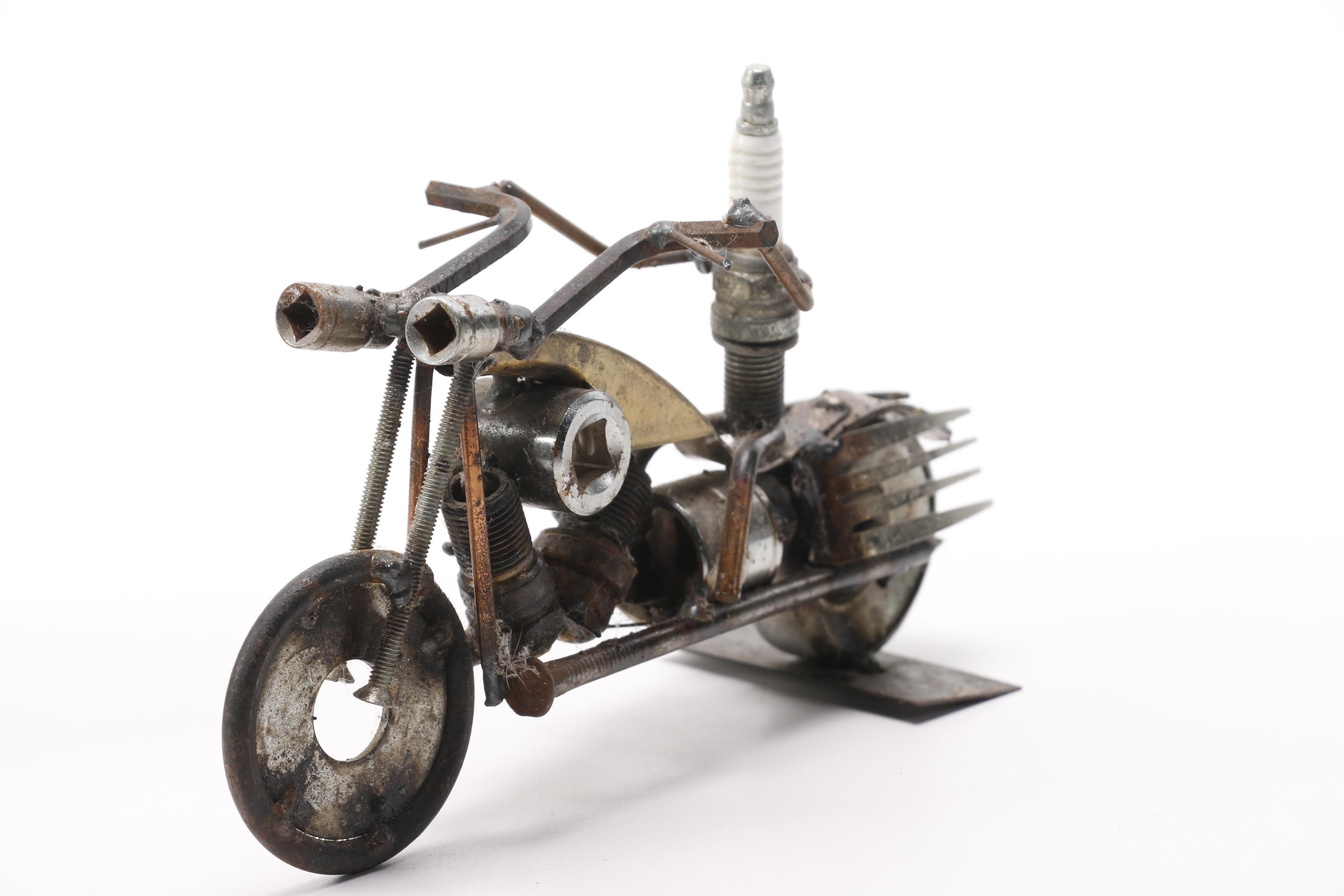 Dick Cooley Metal Sculpture of a Motorcycle
