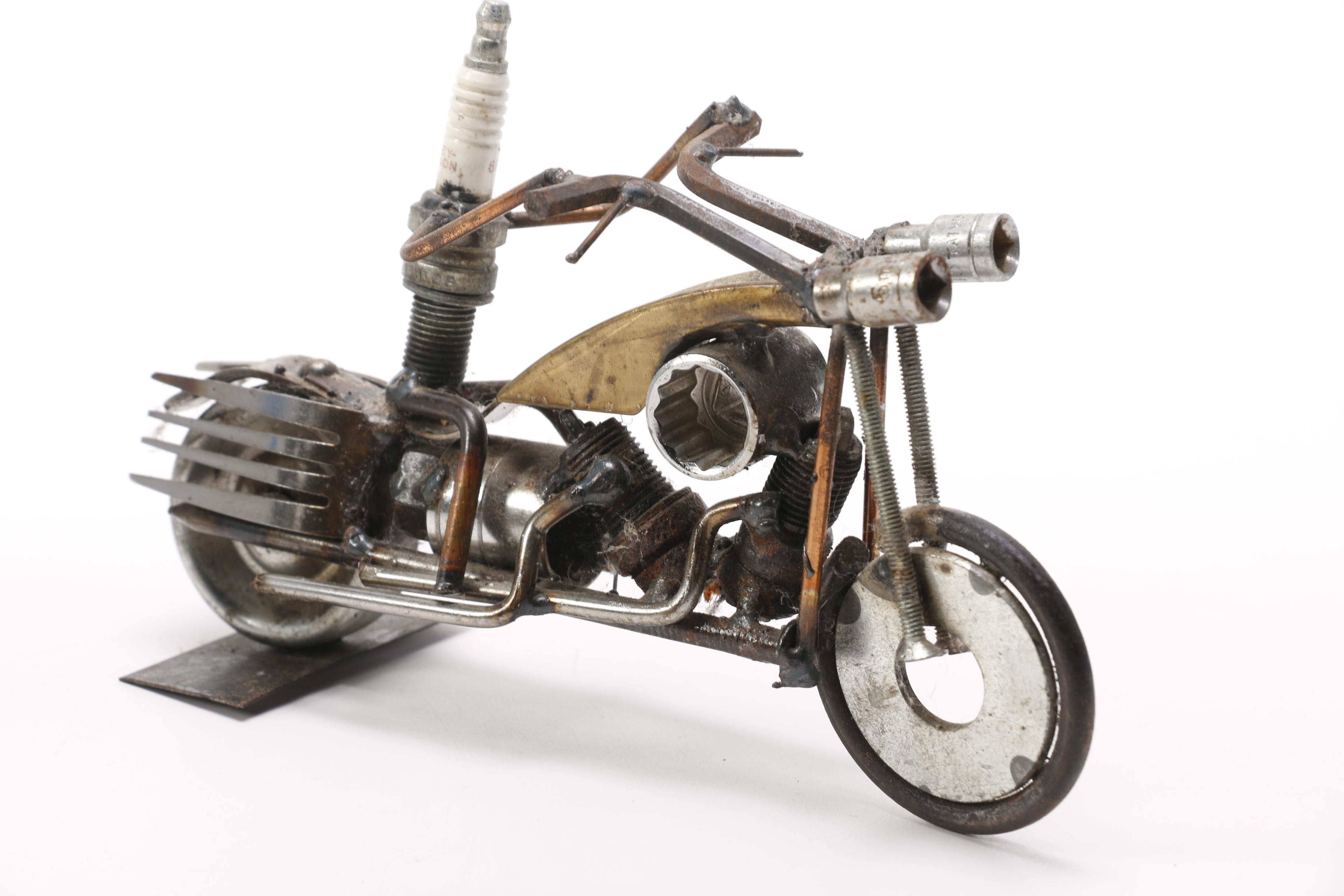 Dick Cooley Metal Sculpture of a Motorcycle