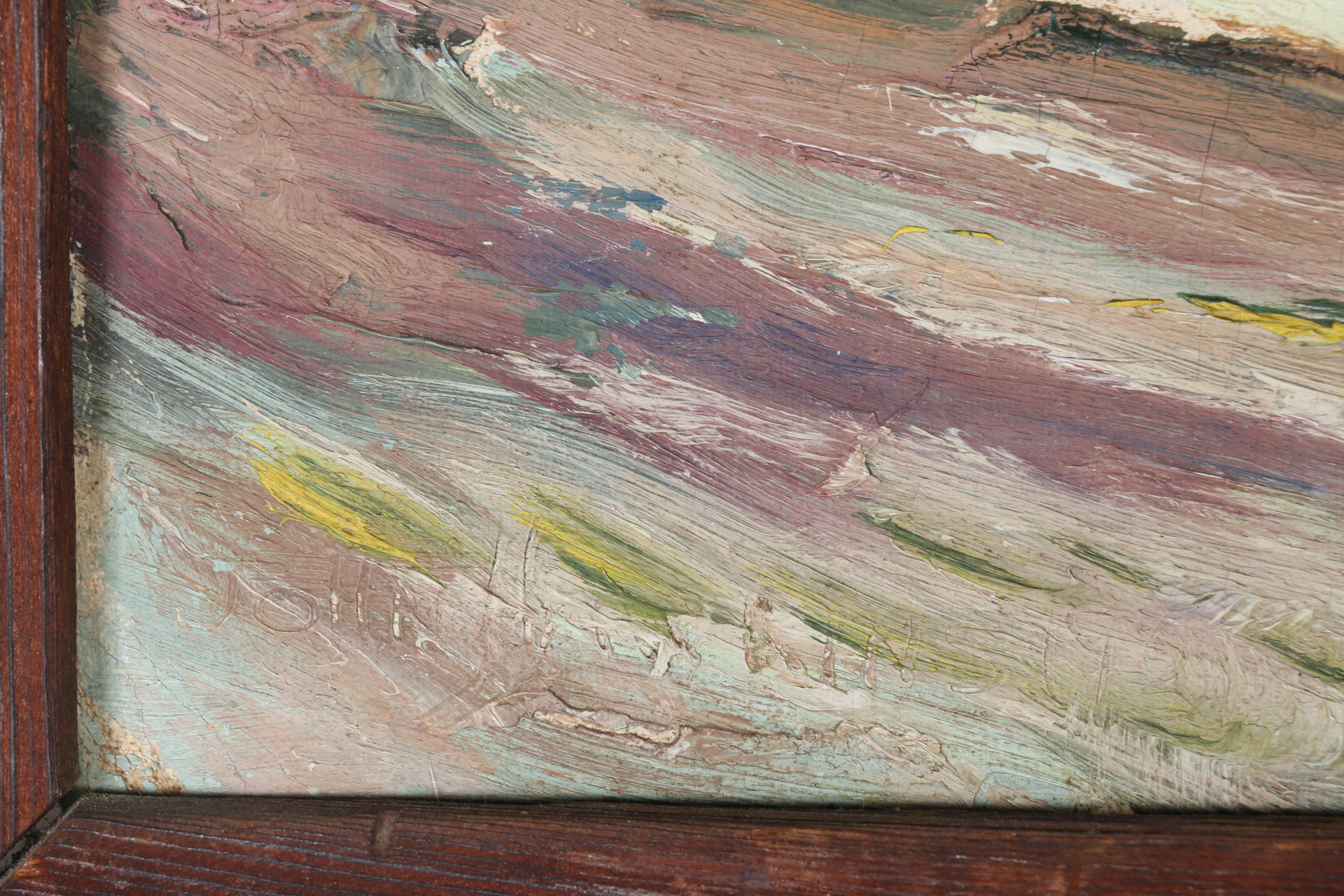 John Franklin Hawkins 1917 Oil Painting "Seascape"