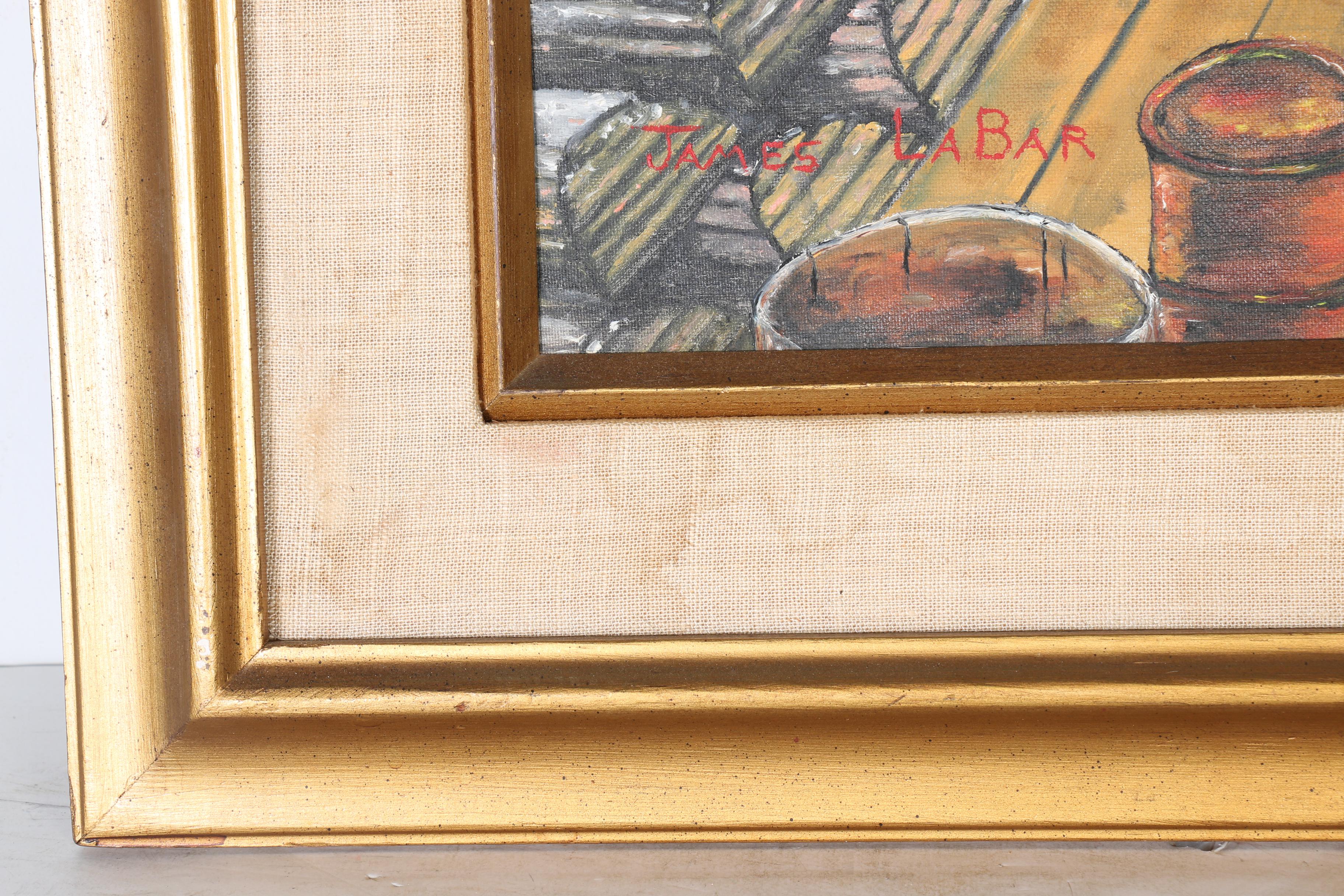 James La Bar Oil on Canvas Board "Bar Harbor"