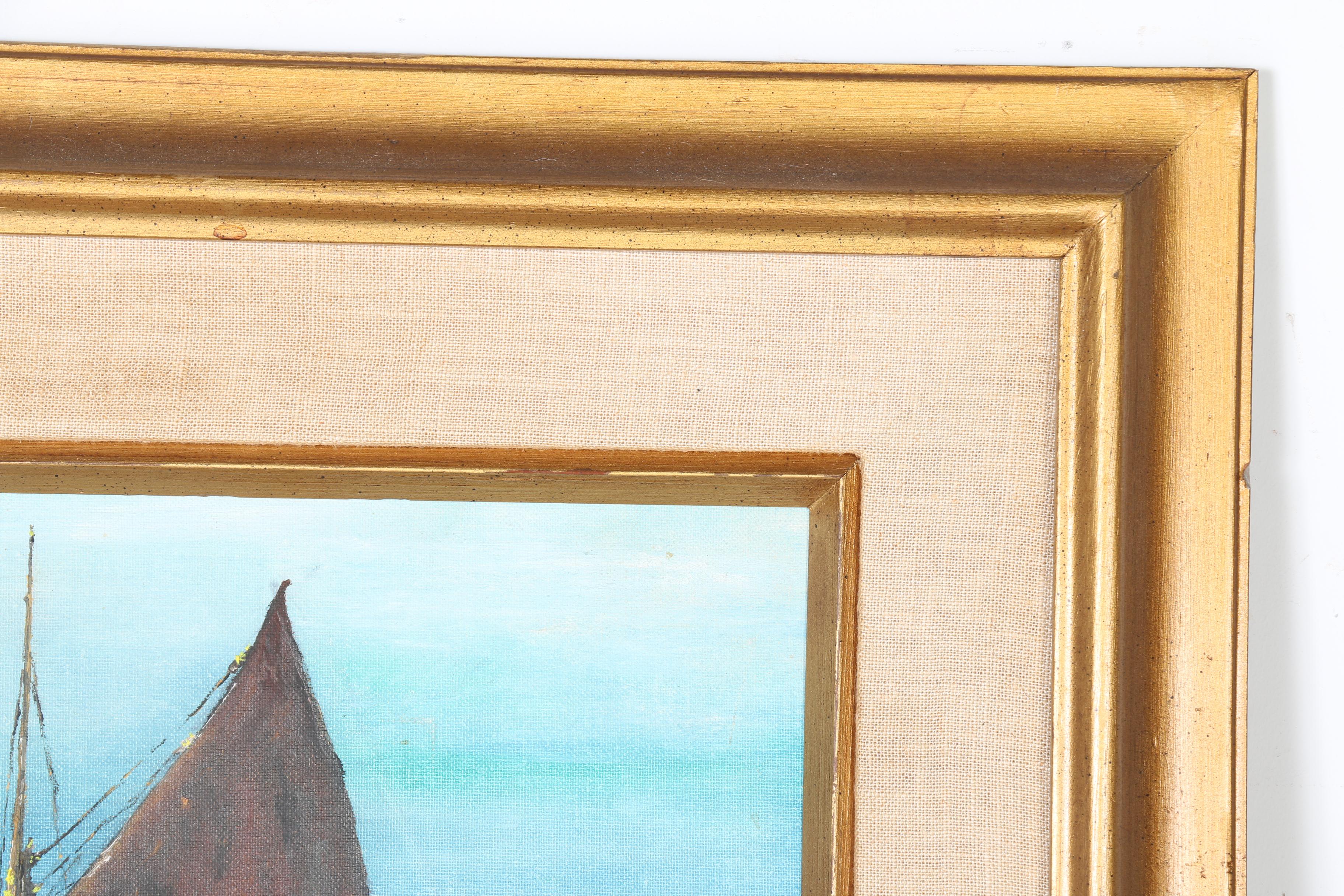 James La Bar Oil on Canvas Board "Bar Harbor"