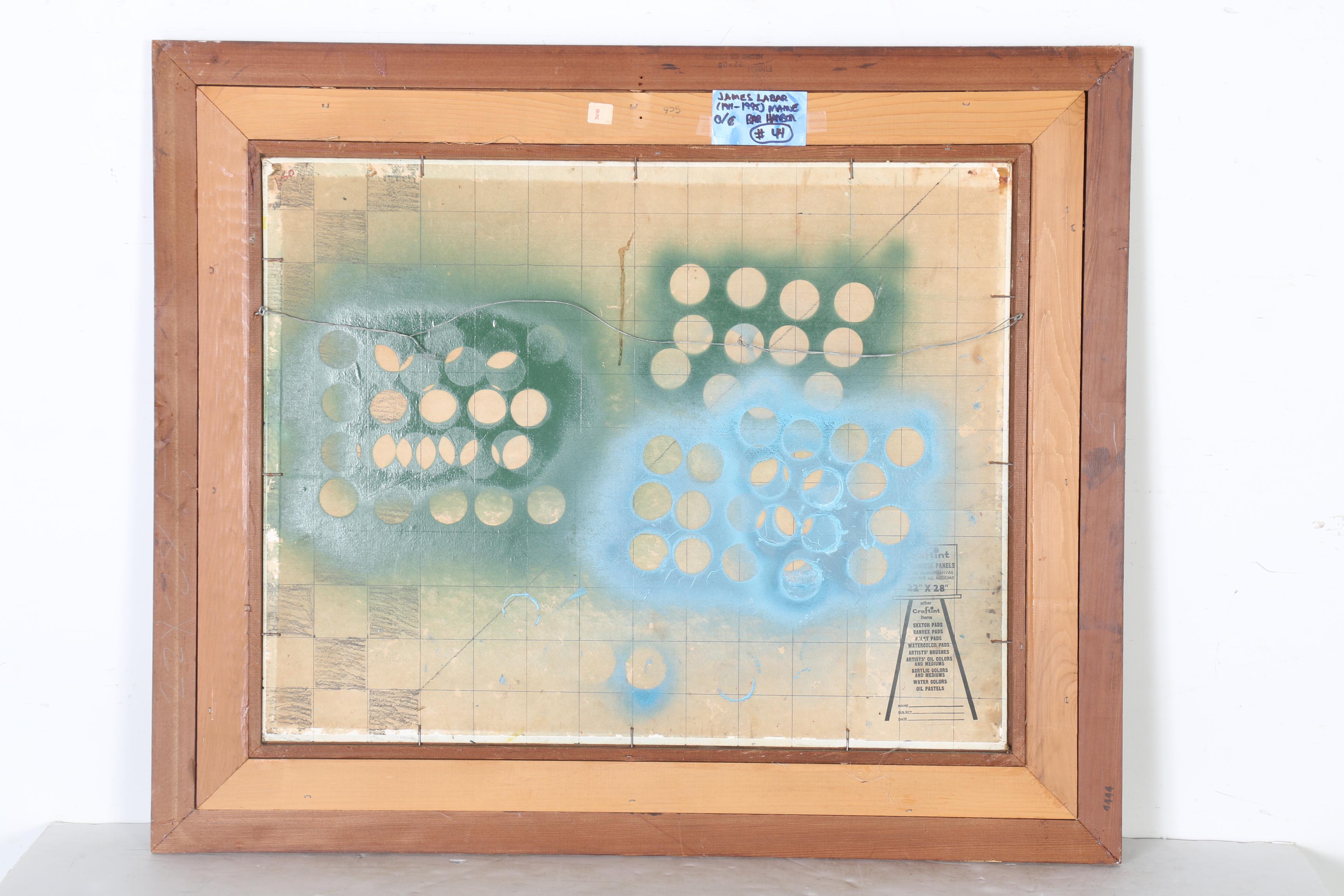 James La Bar Oil on Canvas Board "Bar Harbor"