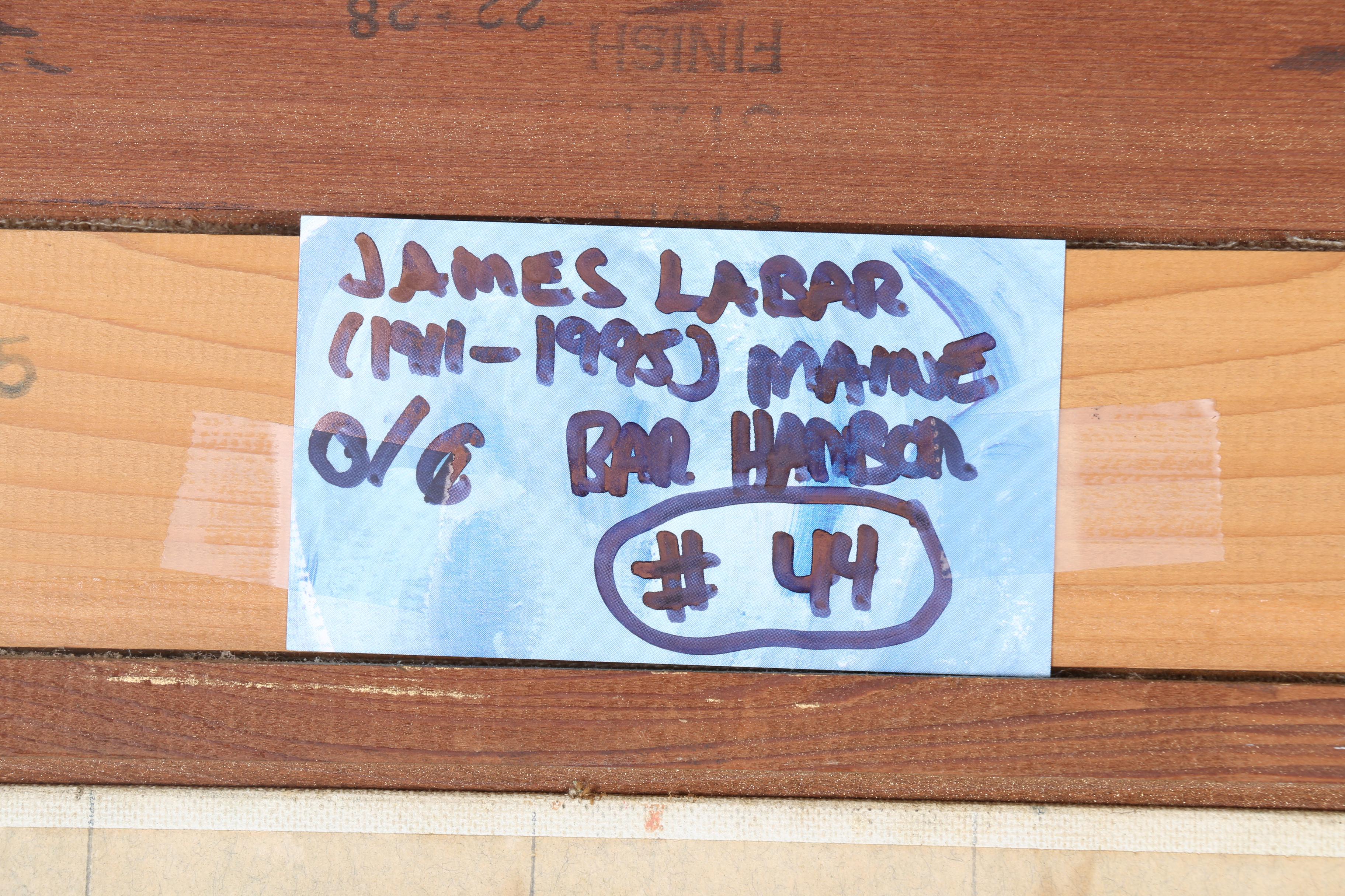 James La Bar Oil on Canvas Board "Bar Harbor"