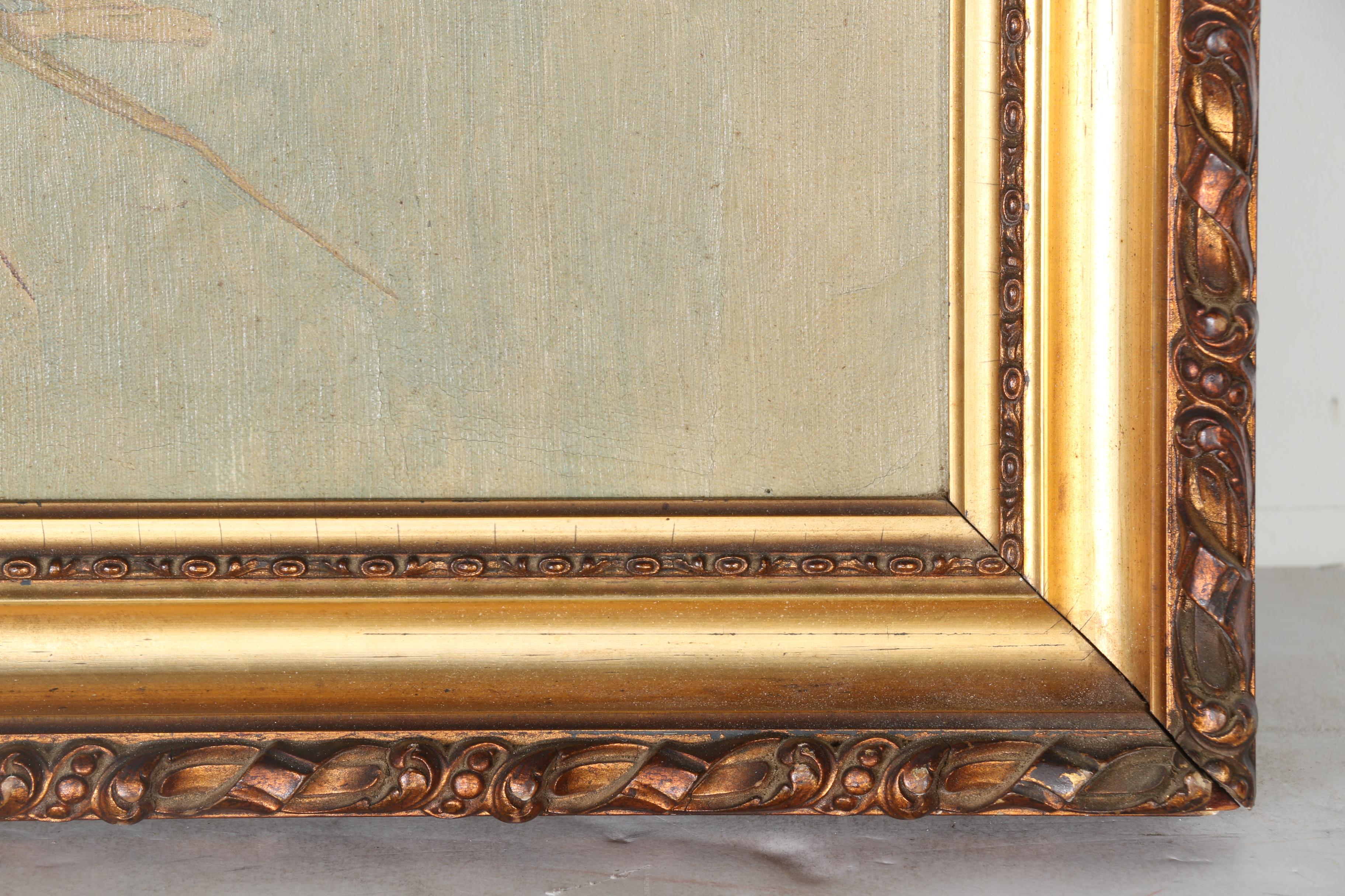 Framed Oil Painting on Canvas of Poppies